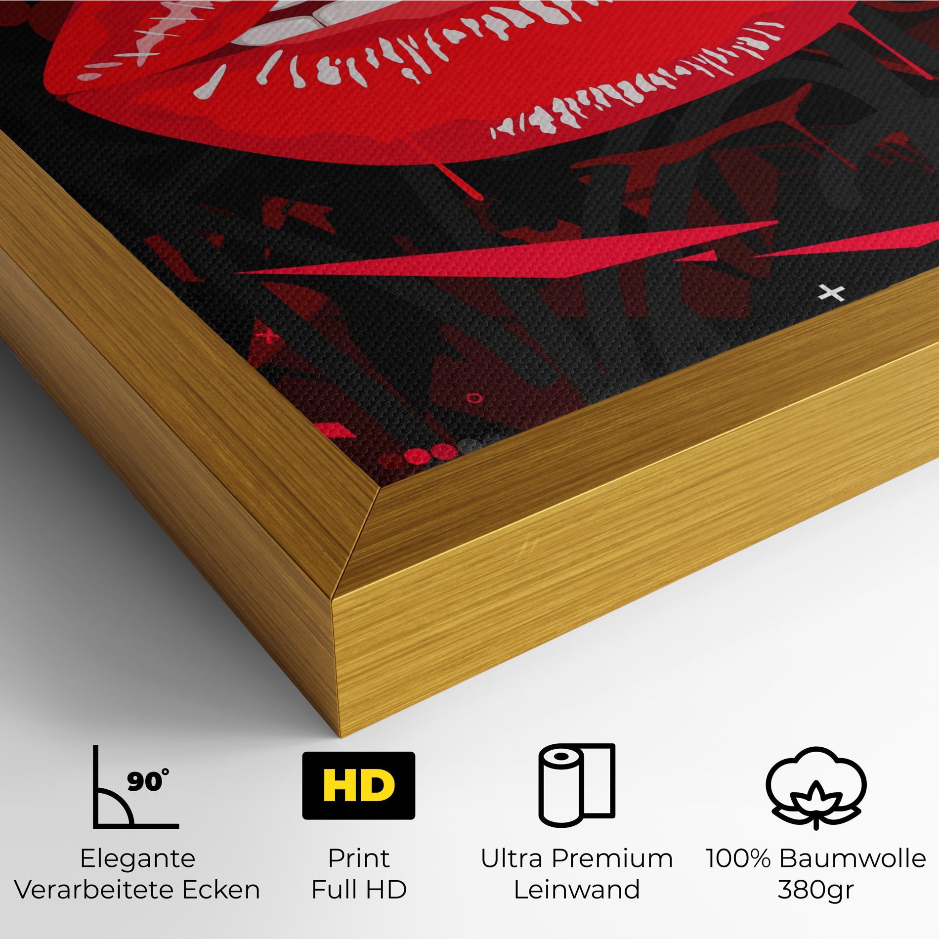 Leinwandbild Graff Lips mockup 4