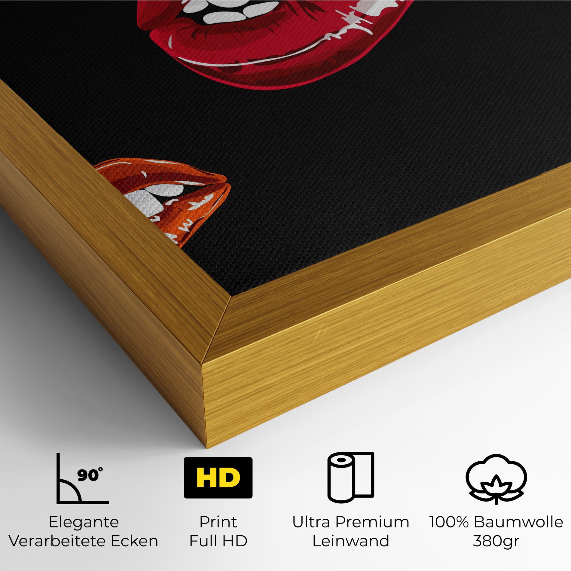 Leinwandbild Mix Color Lips mockup 4