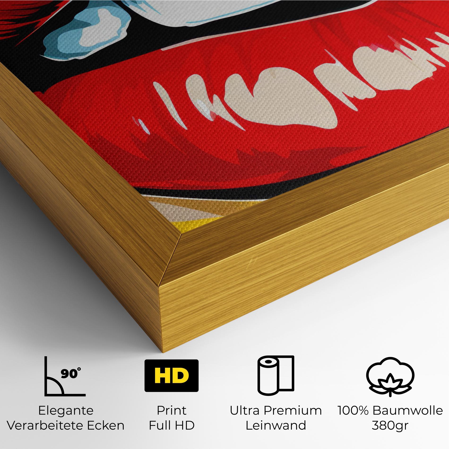 Leinwandbild Pop Lips mockup 4