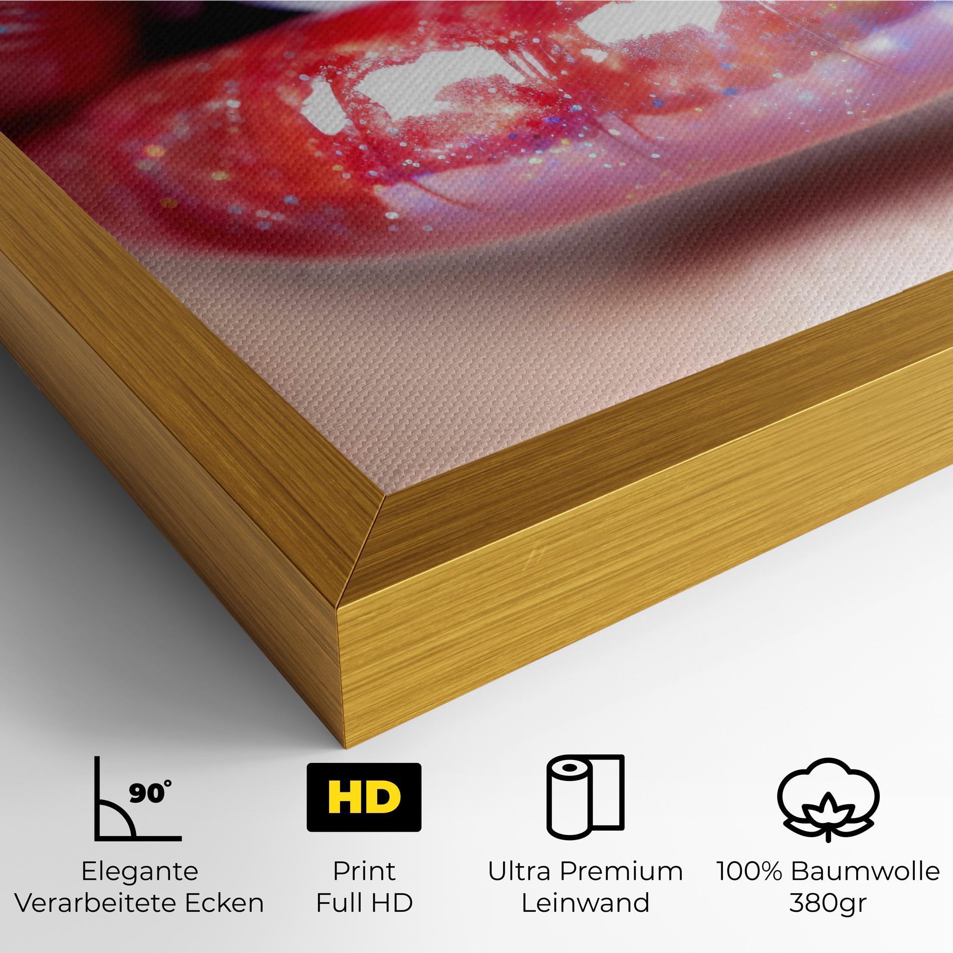 Leinwandbild Red Pretty Lips mockup 4
