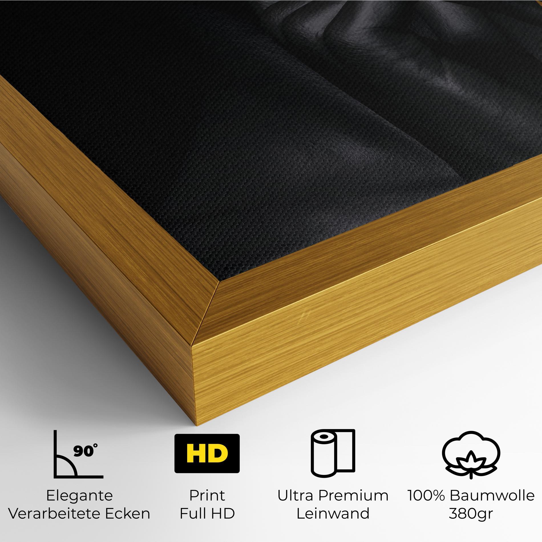 Leinwandbild Silence Lips Portrait mockup 4