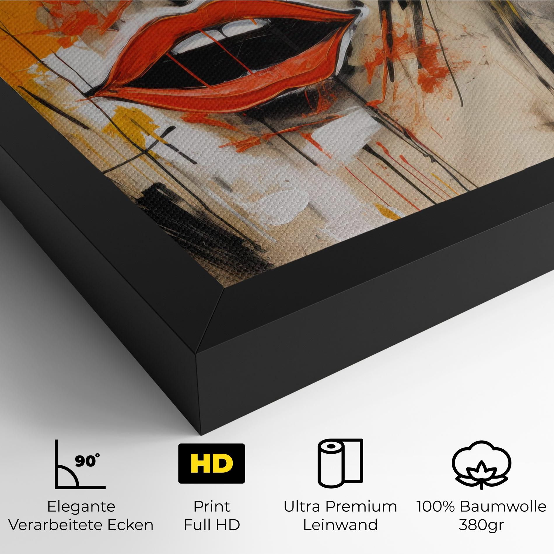 Abstract Woman Lips mockup 4