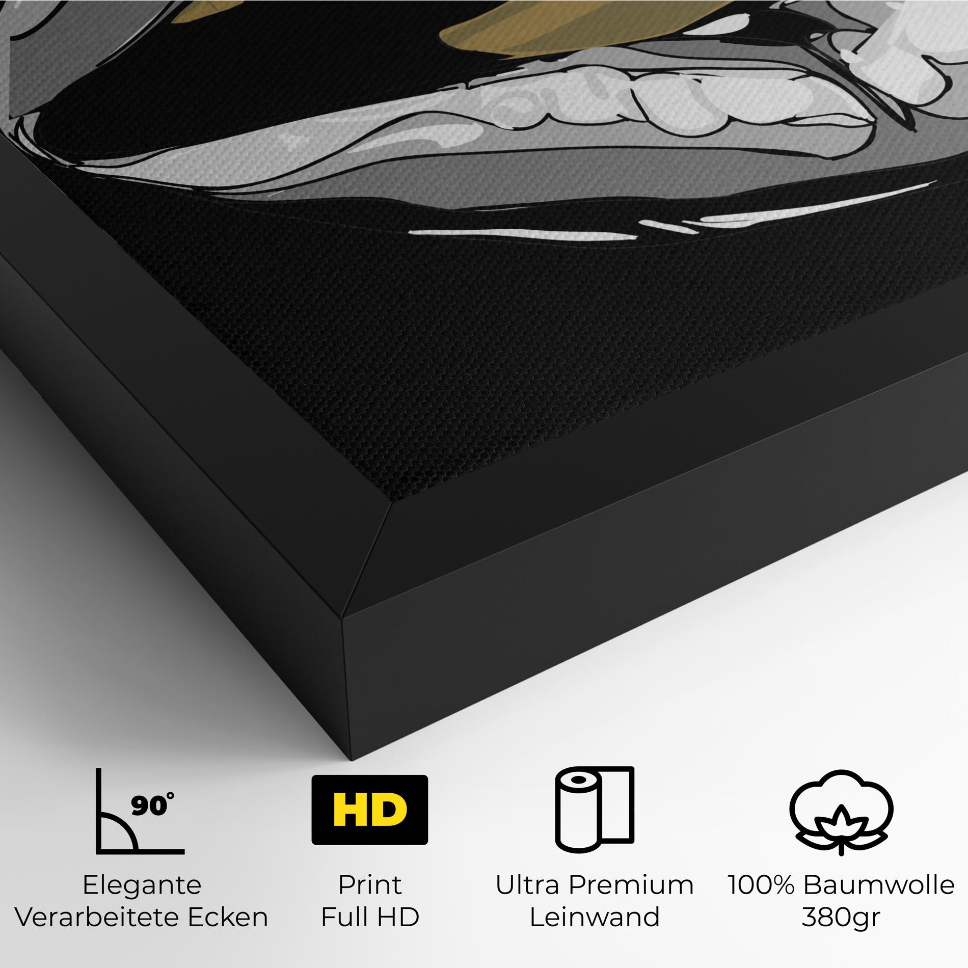 Leinwandbild Grey Bullet Lips mockup 4