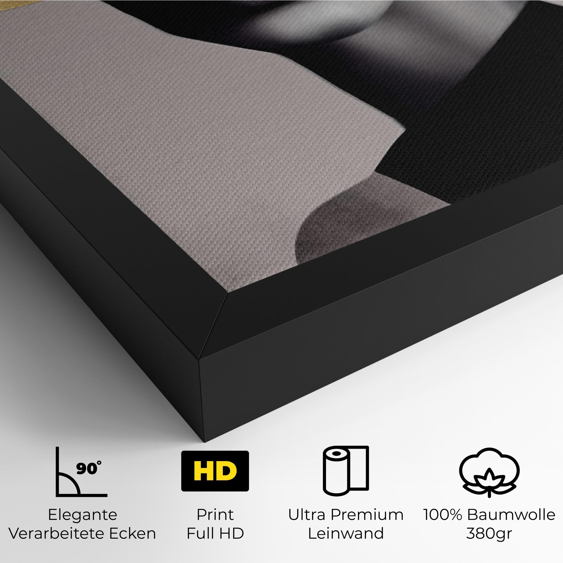 Leinwandbild Grey Lips mockup 4