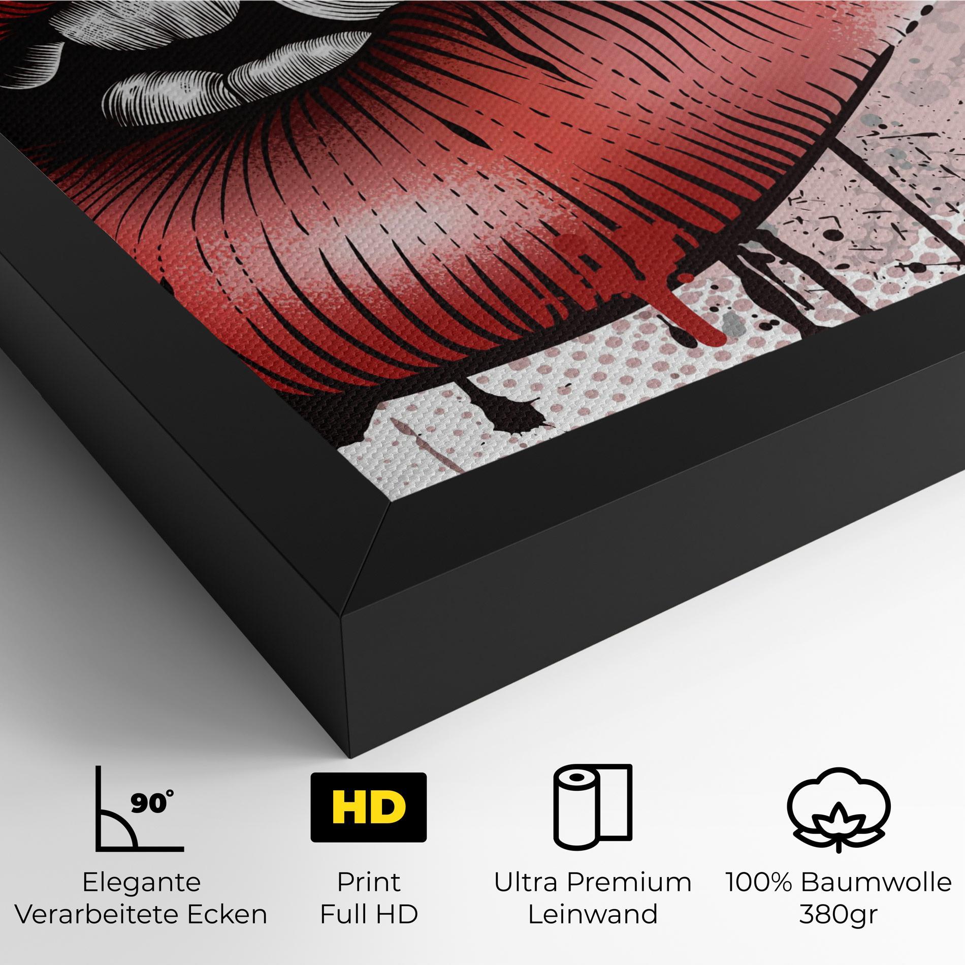 Leinwandbild Lips Pop Artistic mockup 4