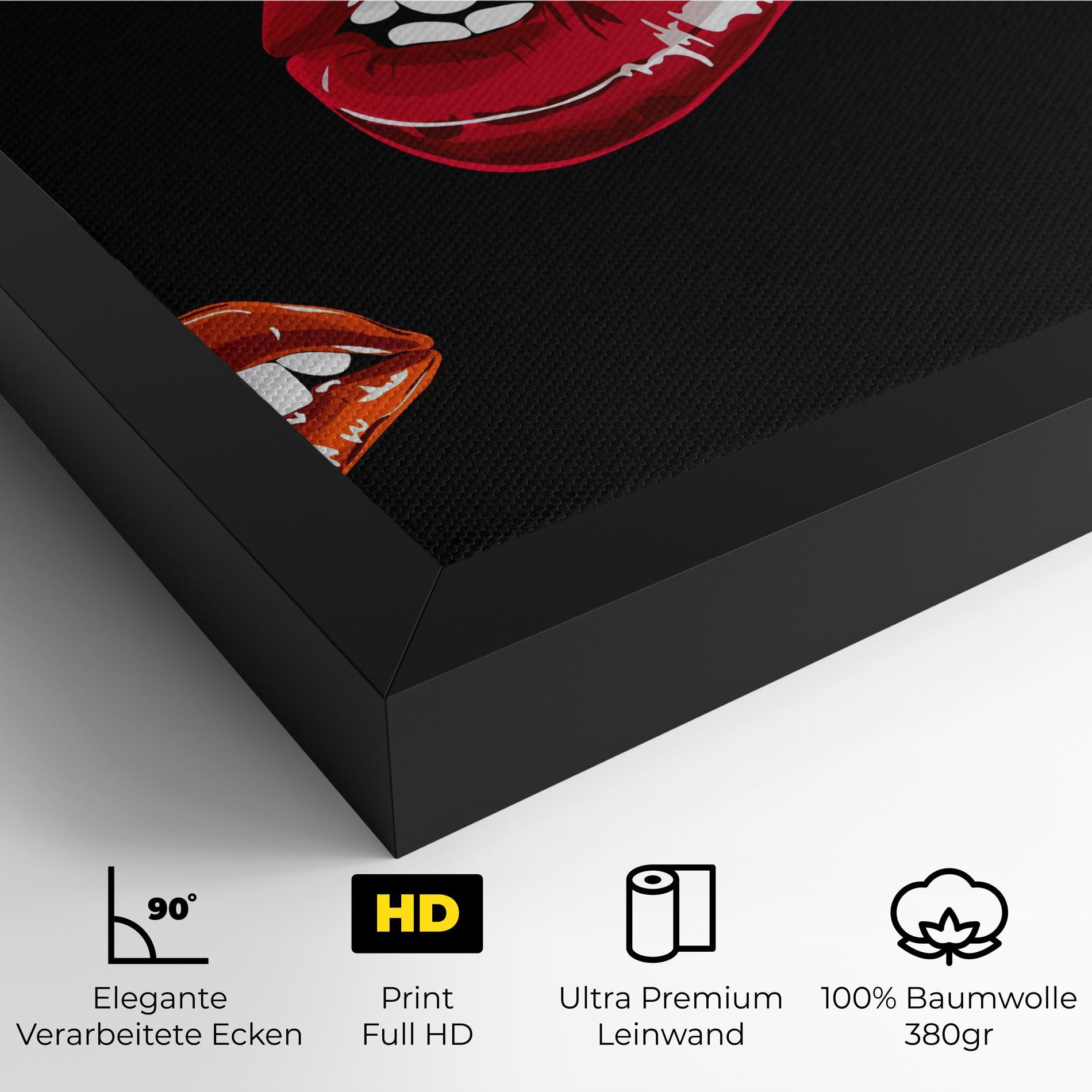 Leinwandbild Mix Color Lips mockup 4
