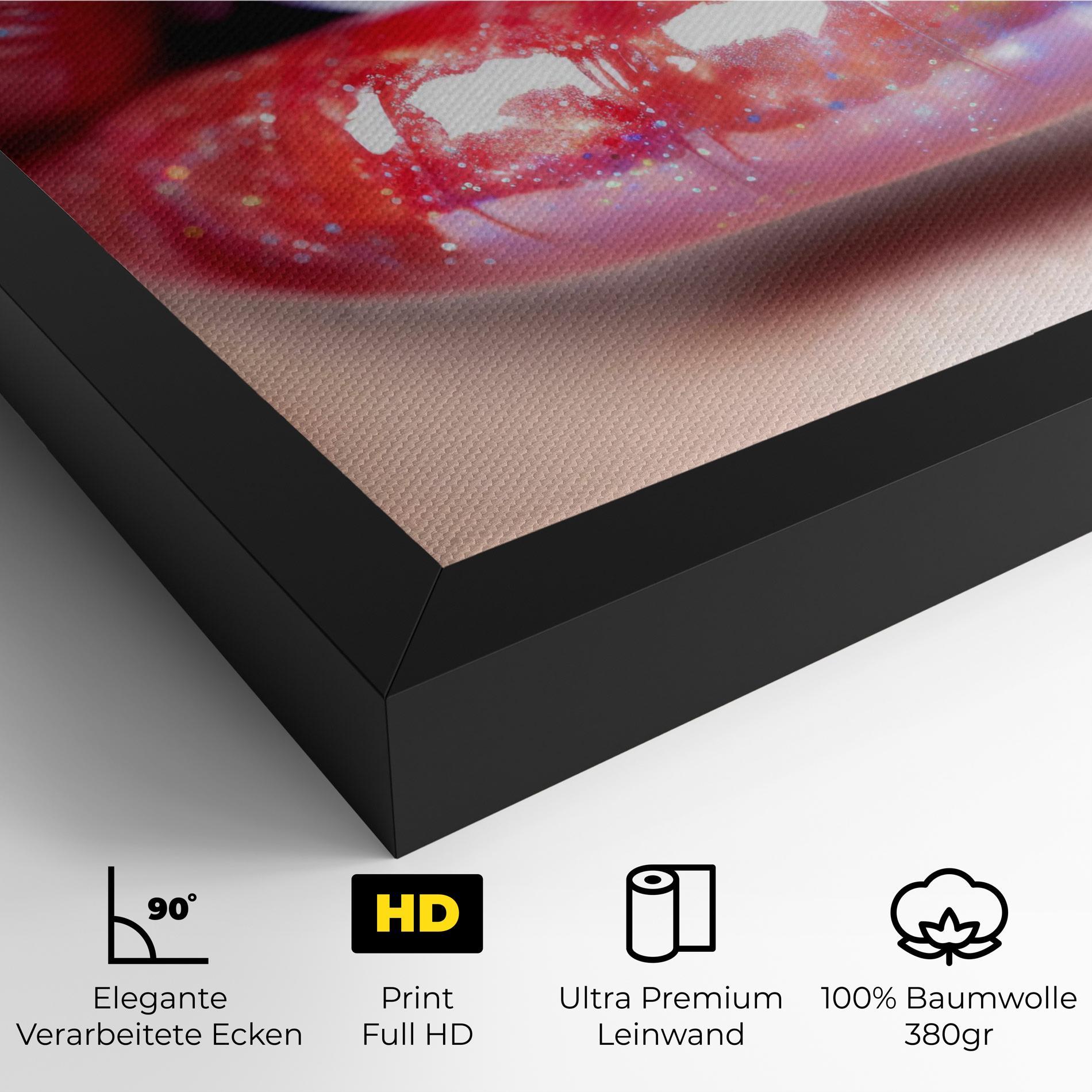 Leinwandbild Red Pretty Lips mockup 4