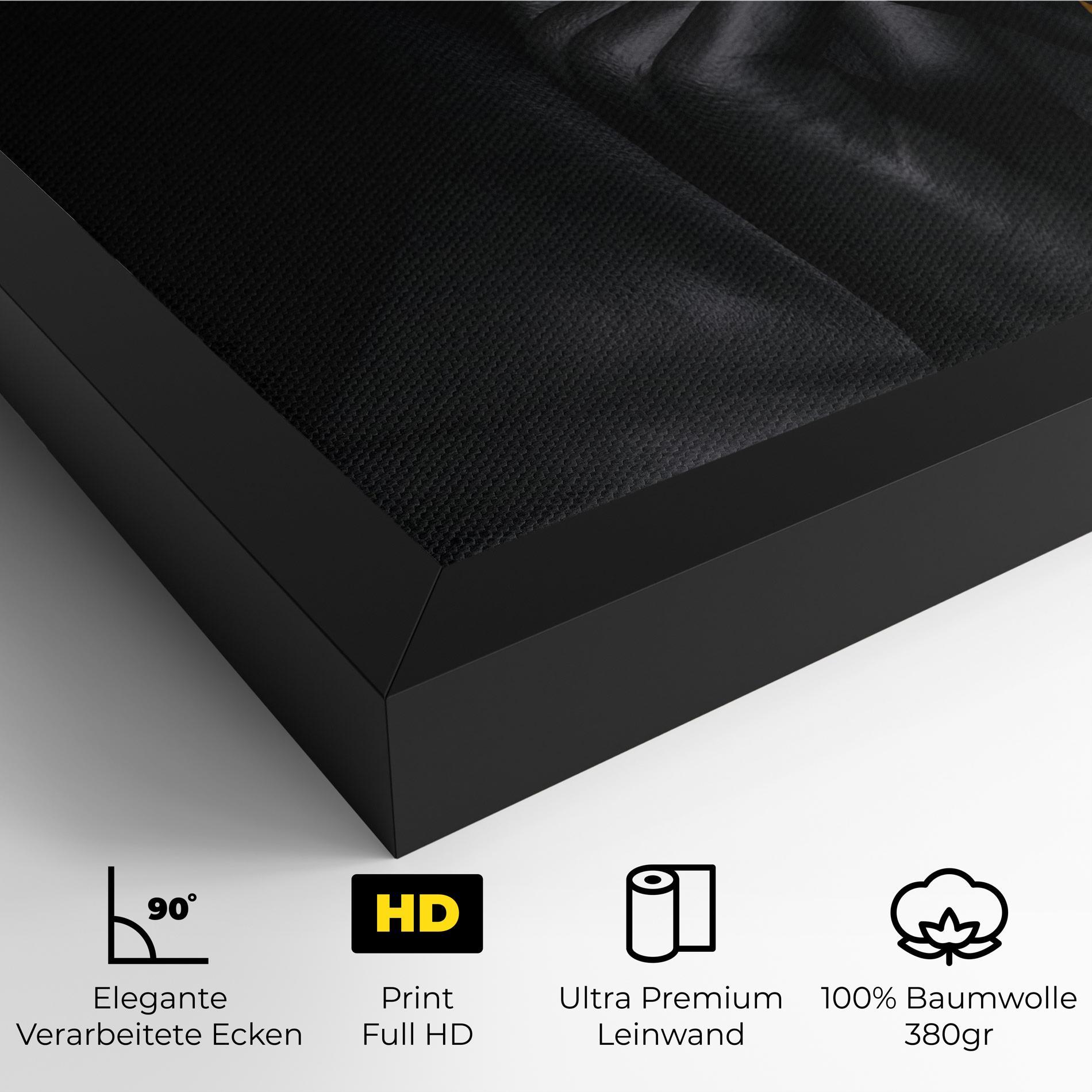 Leinwandbild Silence Lips Portrait mockup 4