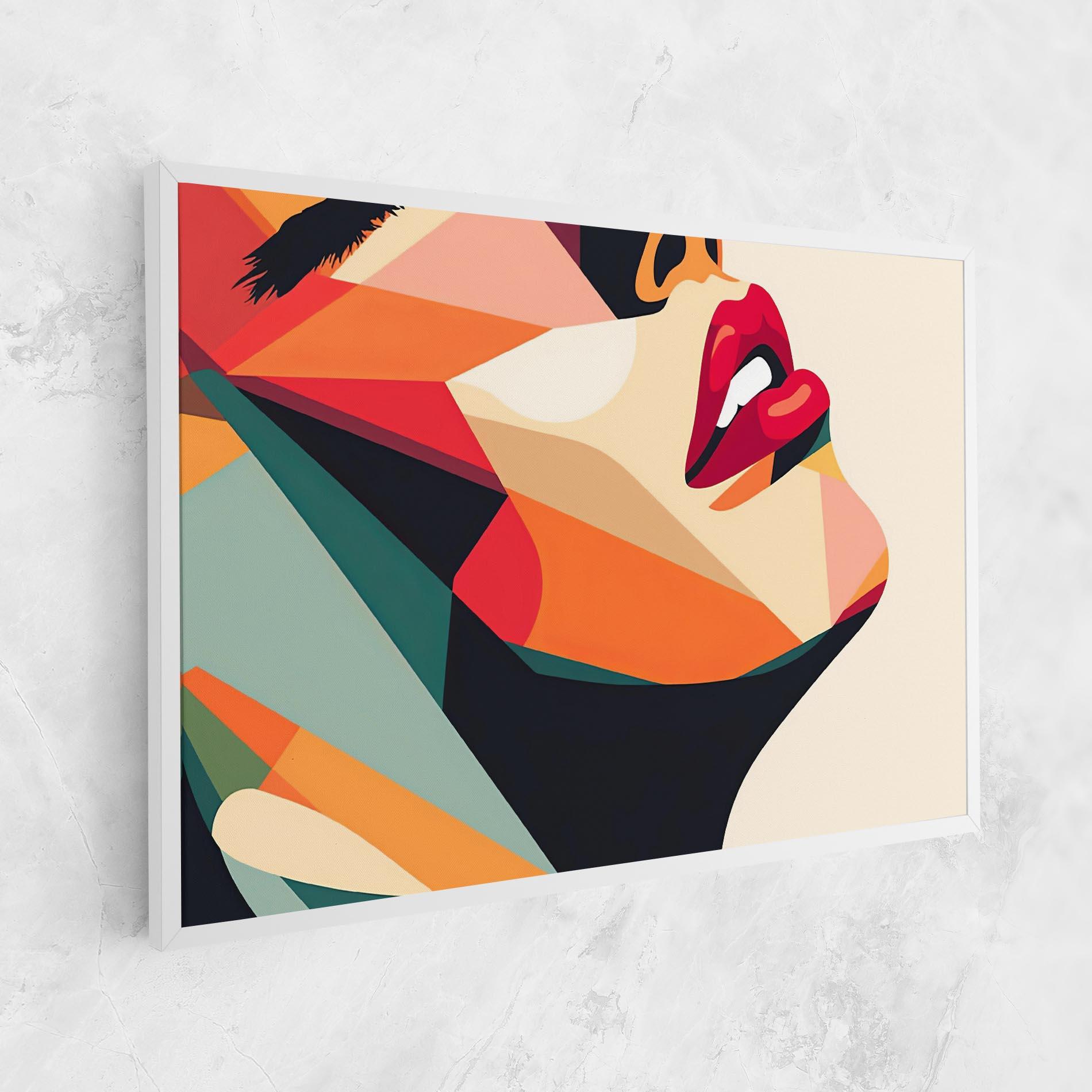 Leinwandbild Abstract Lips mockup 1