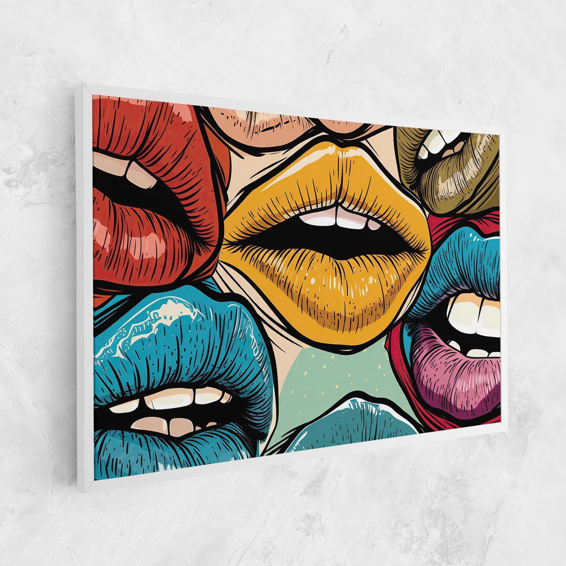 Leinwandbild Comic Book Color Lips mockup 1