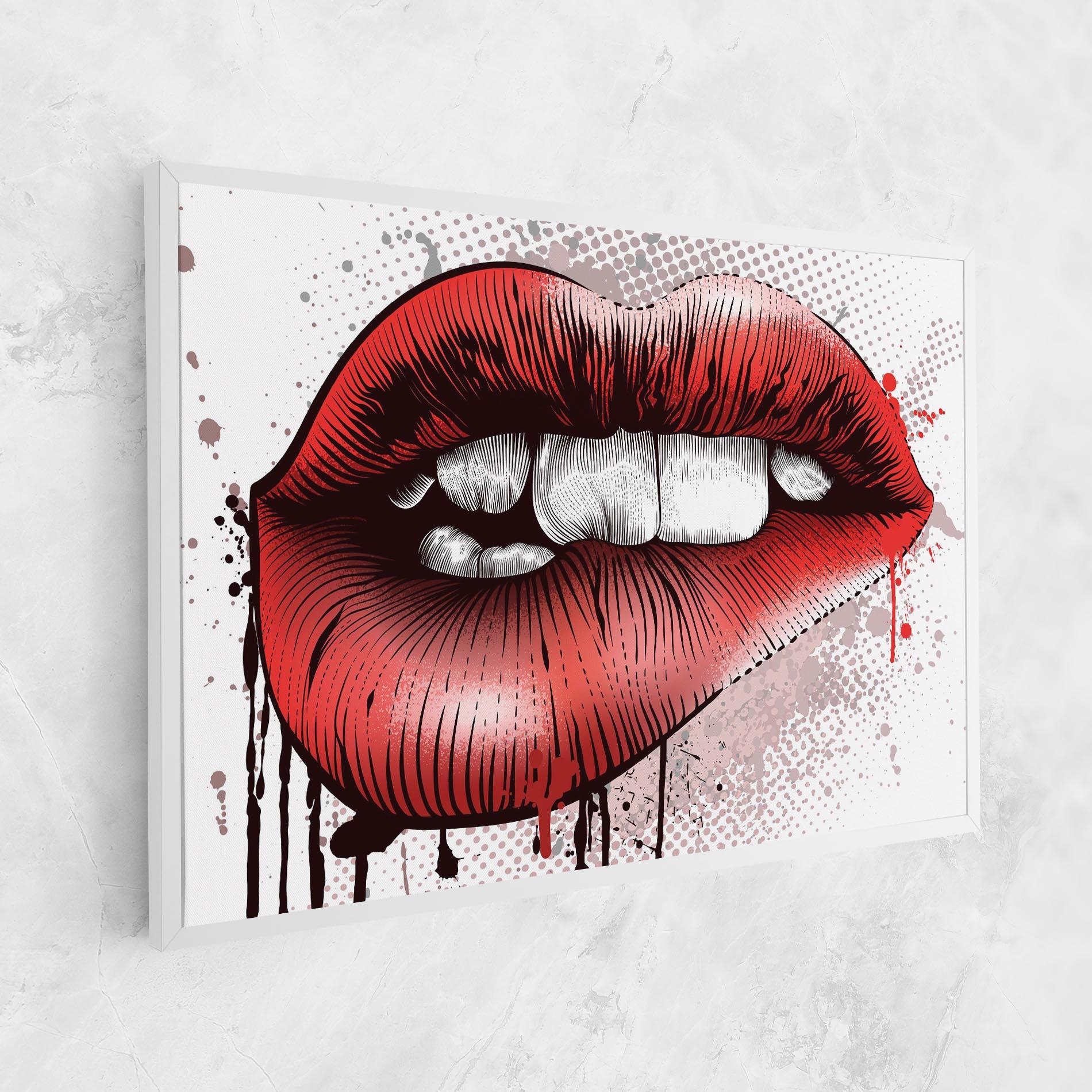 Leinwandbild Lips Pop Artistic mockup 1