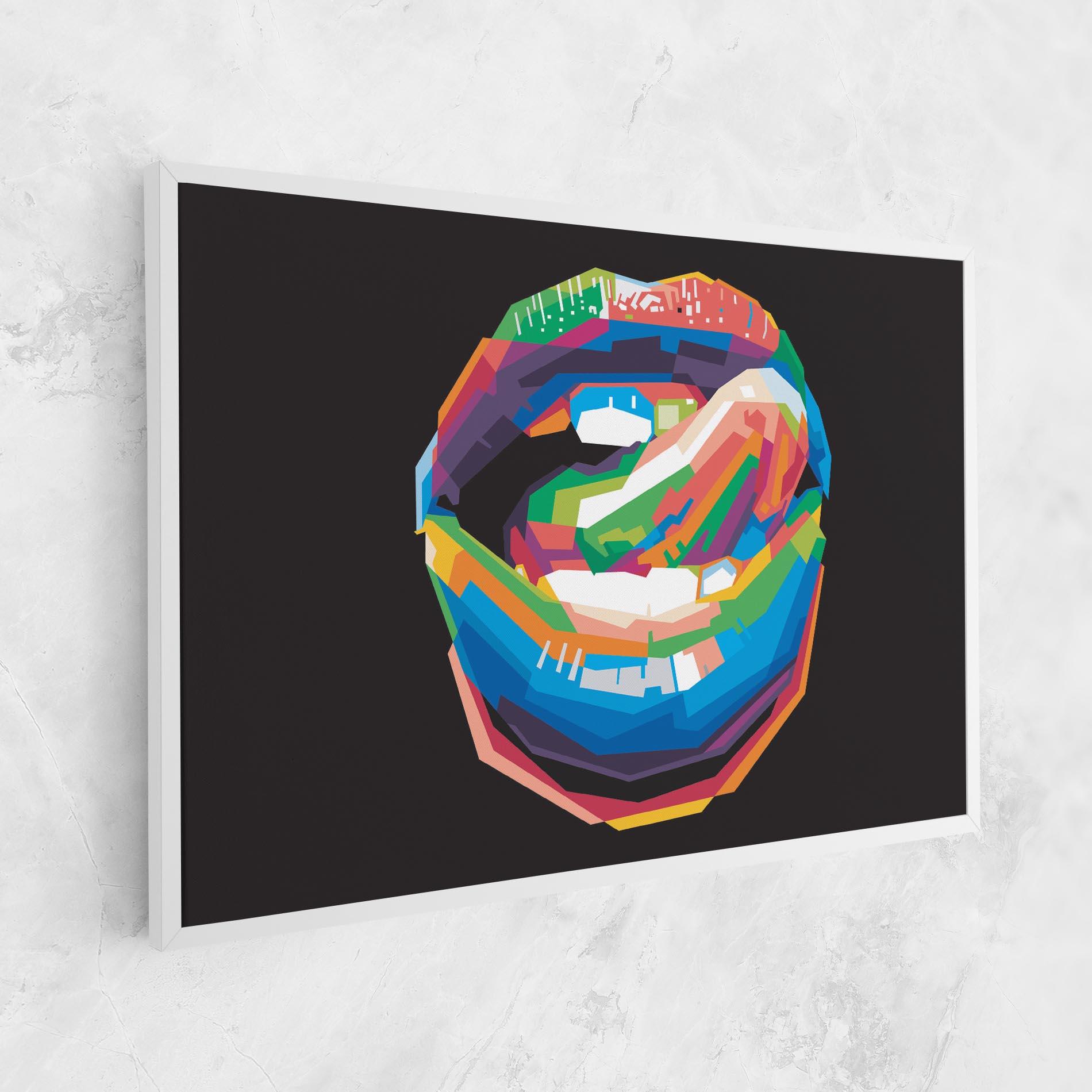 Leinwandbild Lips Toungue mockup 1