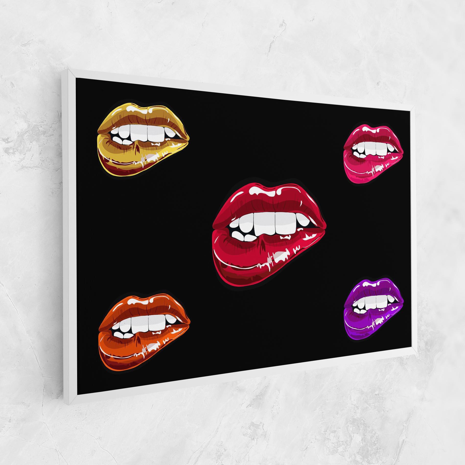 Leinwandbild Mix Color Lips mockup 1