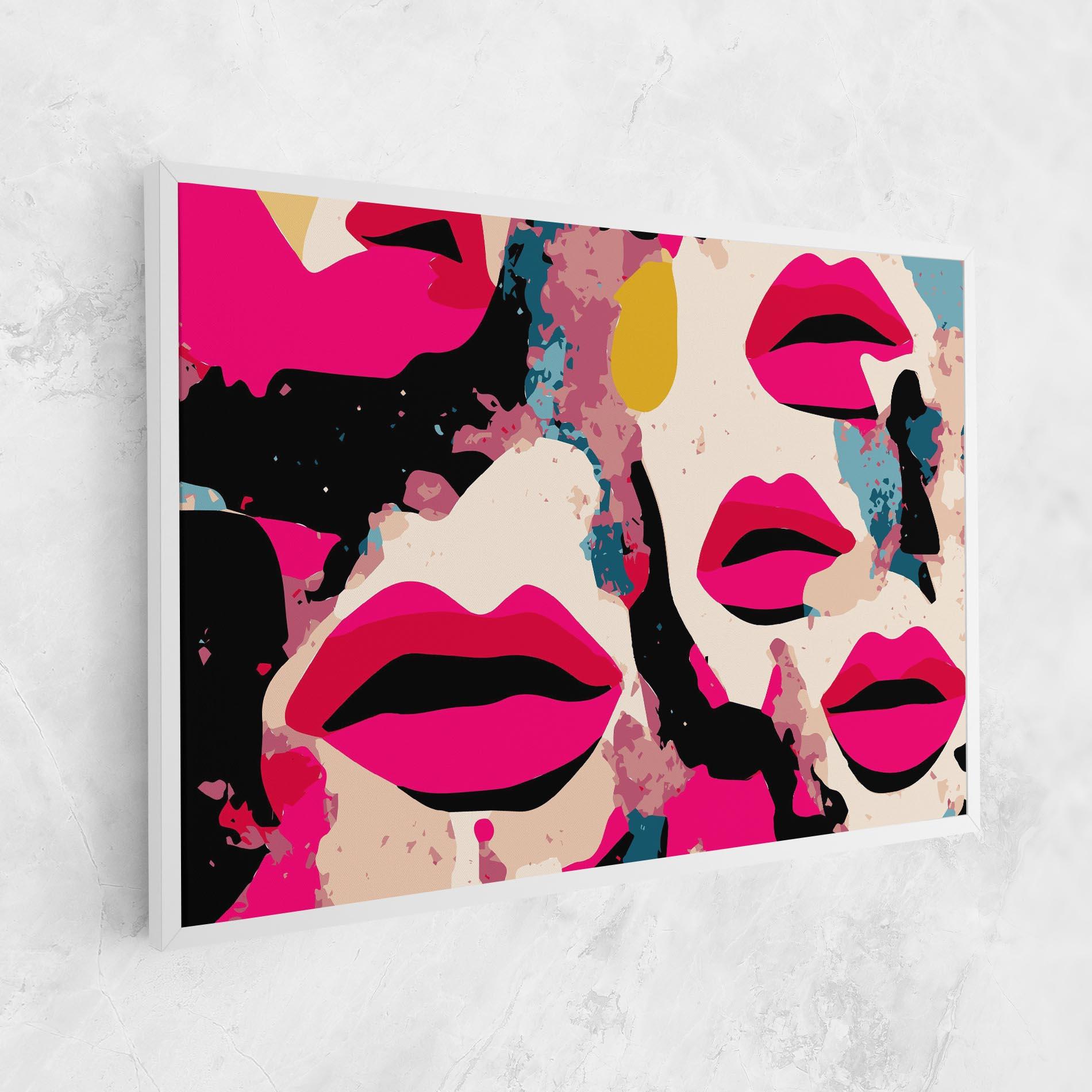 Leinwandbild Pink Lips mockup 1