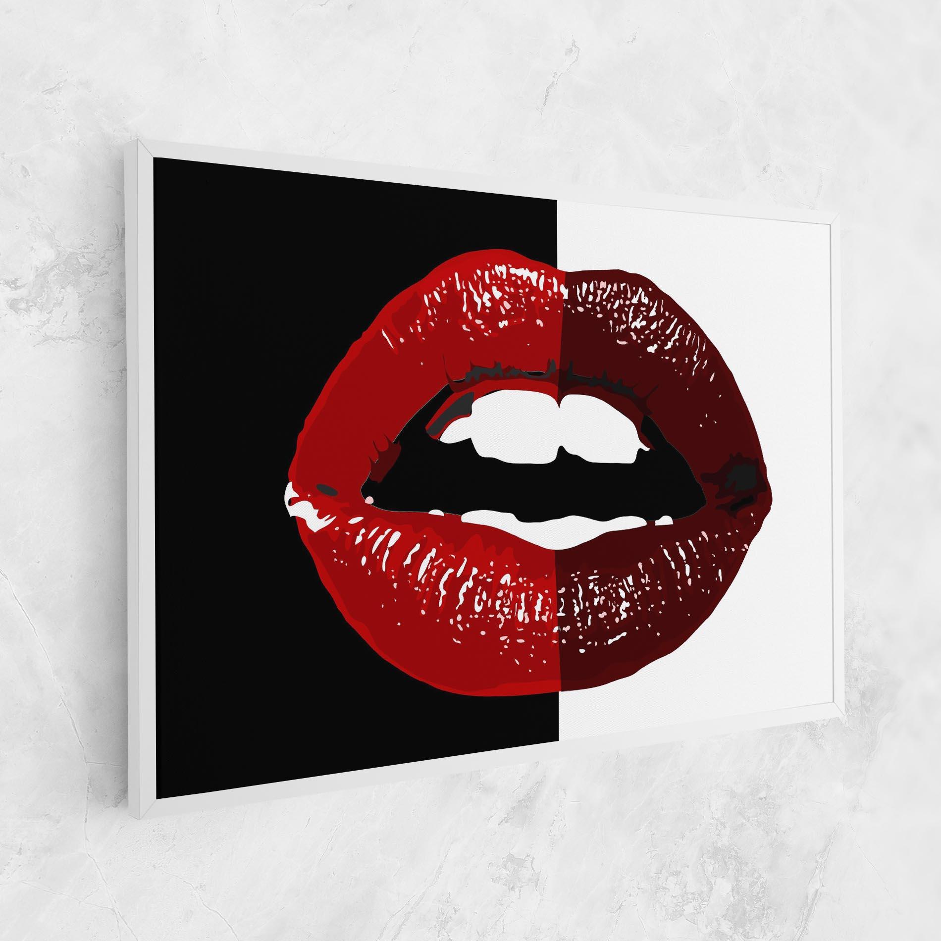 Leinwandbild Red Shade Lips mockup 1