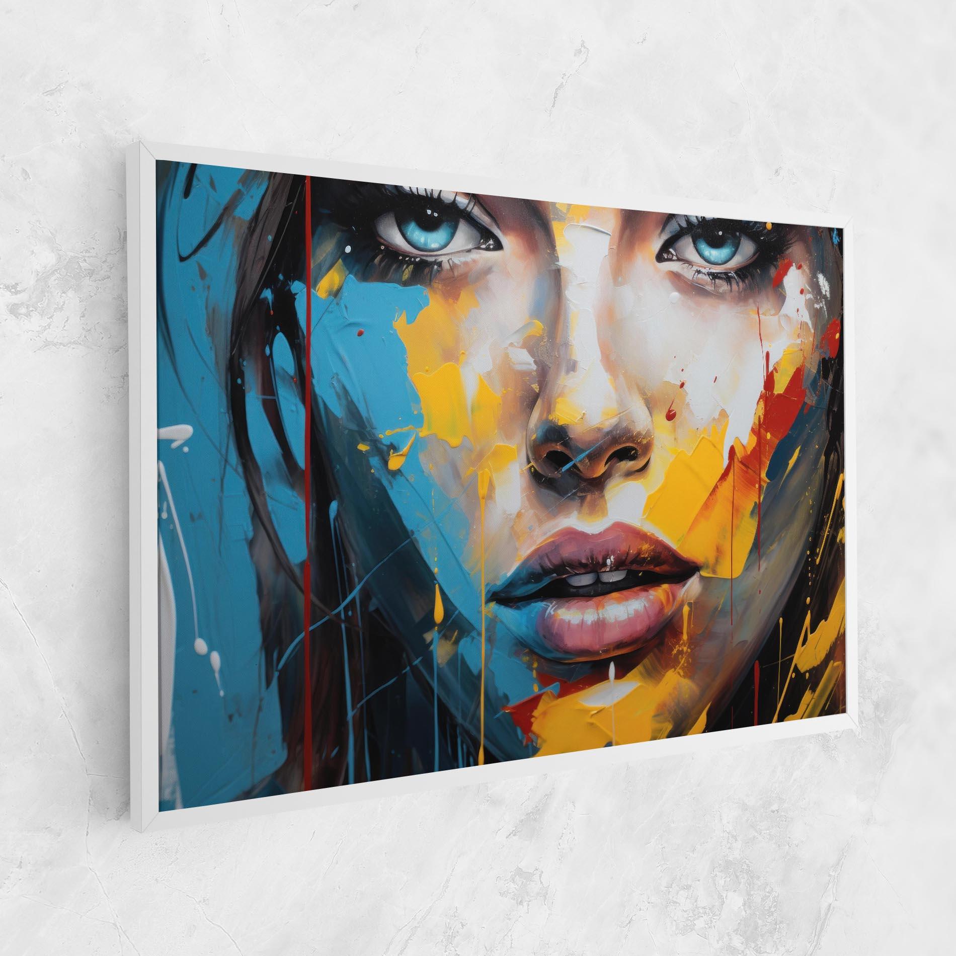 Leinwandbild Woman Abstract Lips mockup 1