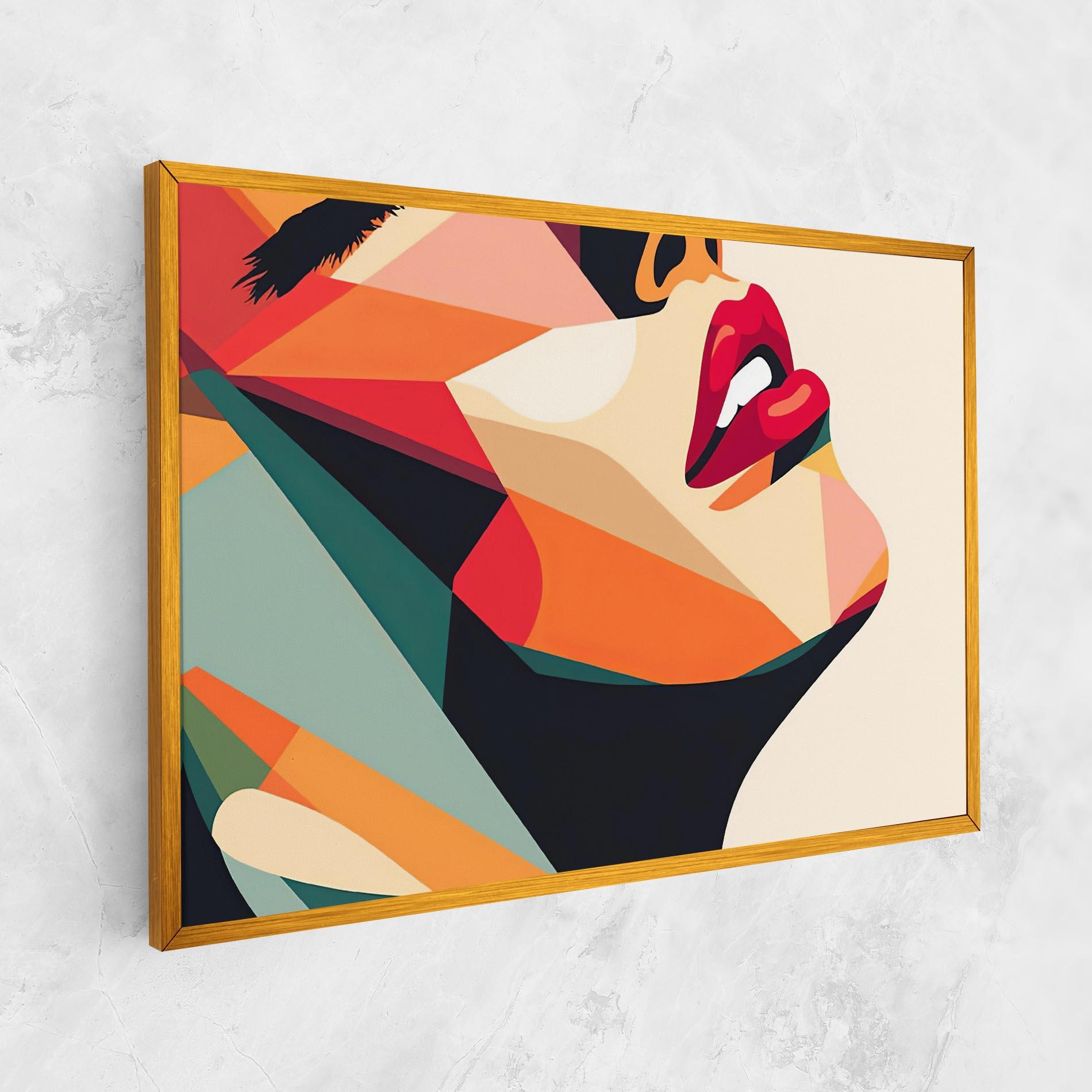 Leinwandbild Abstract Lips mockup 1