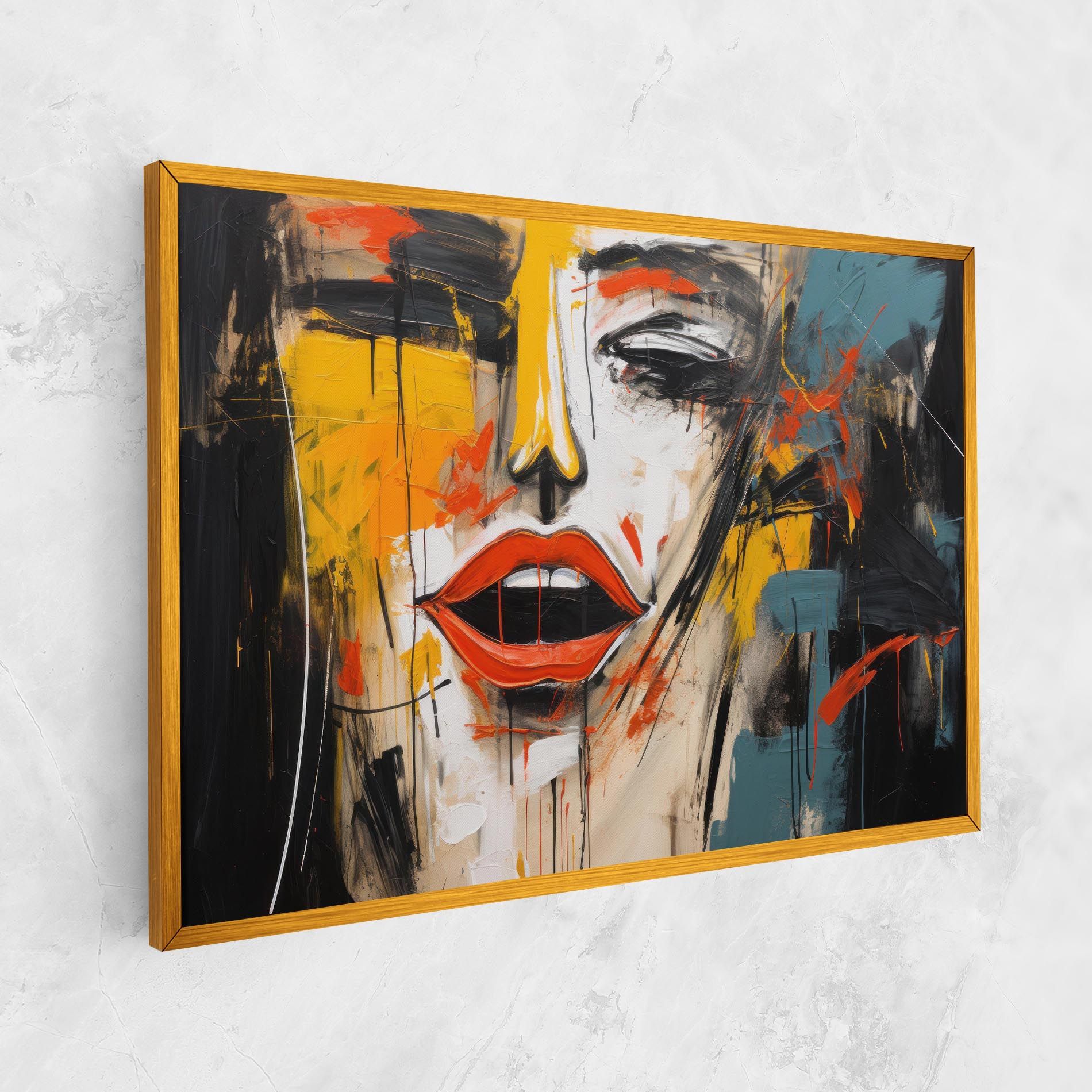 Abstract Woman Lips mockup 1