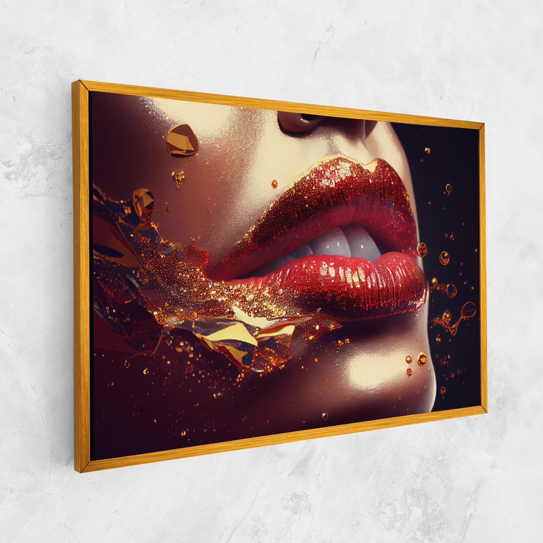 Gold Glitter Lips mockup 1