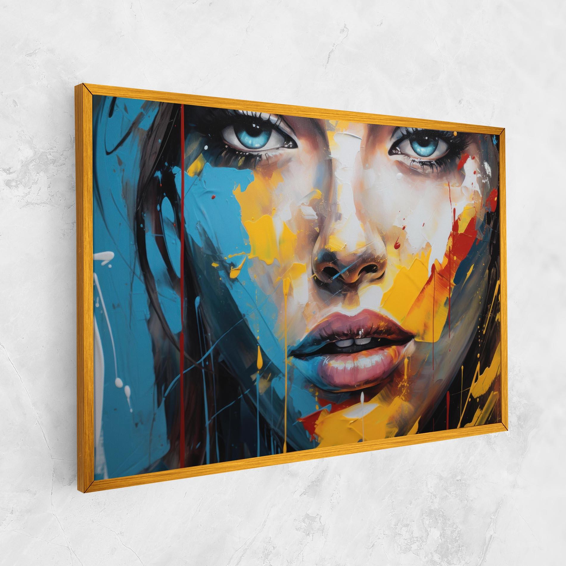 Leinwandbild Woman Abstract Lips mockup 1