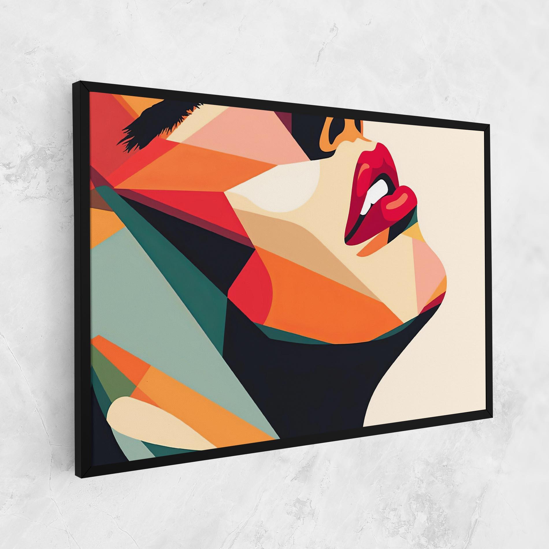 Leinwandbild Abstract Lips mockup 1
