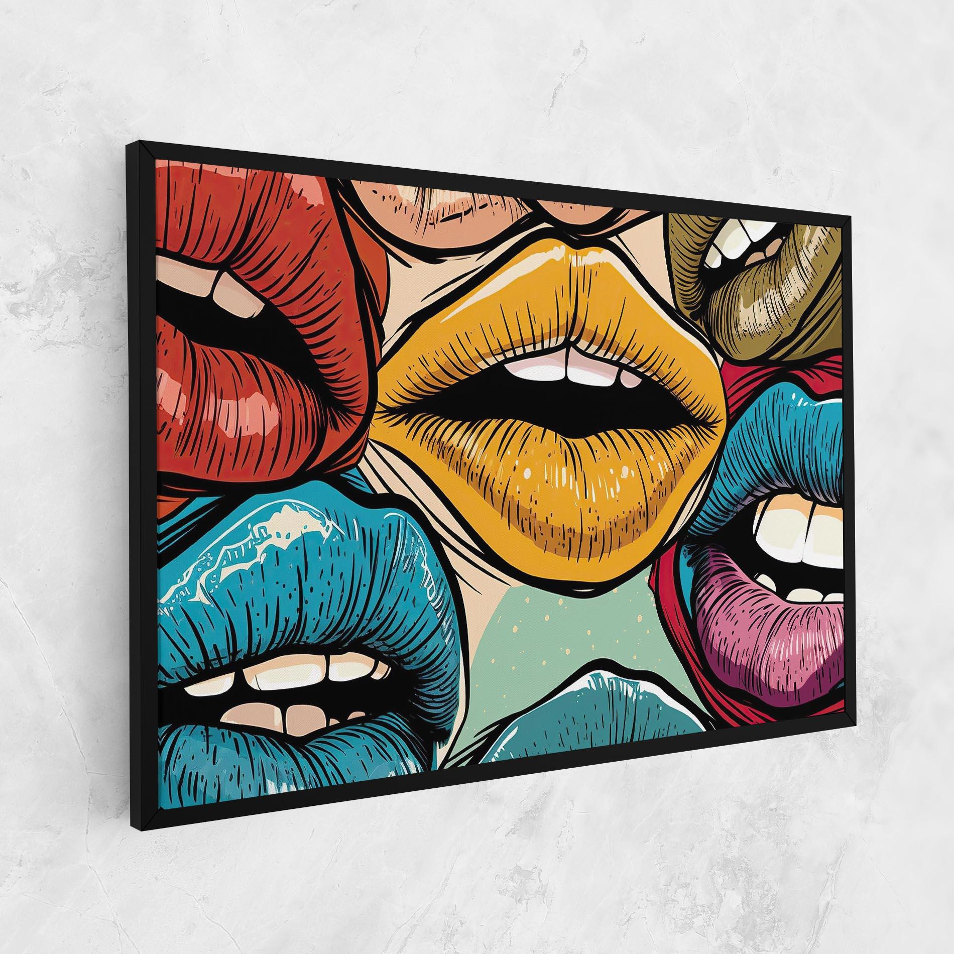 Leinwandbild Comic Book Color Lips mockup 1