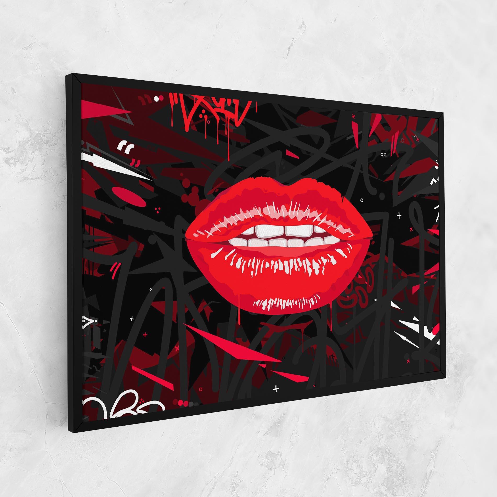Leinwandbild Graff Lips mockup 1