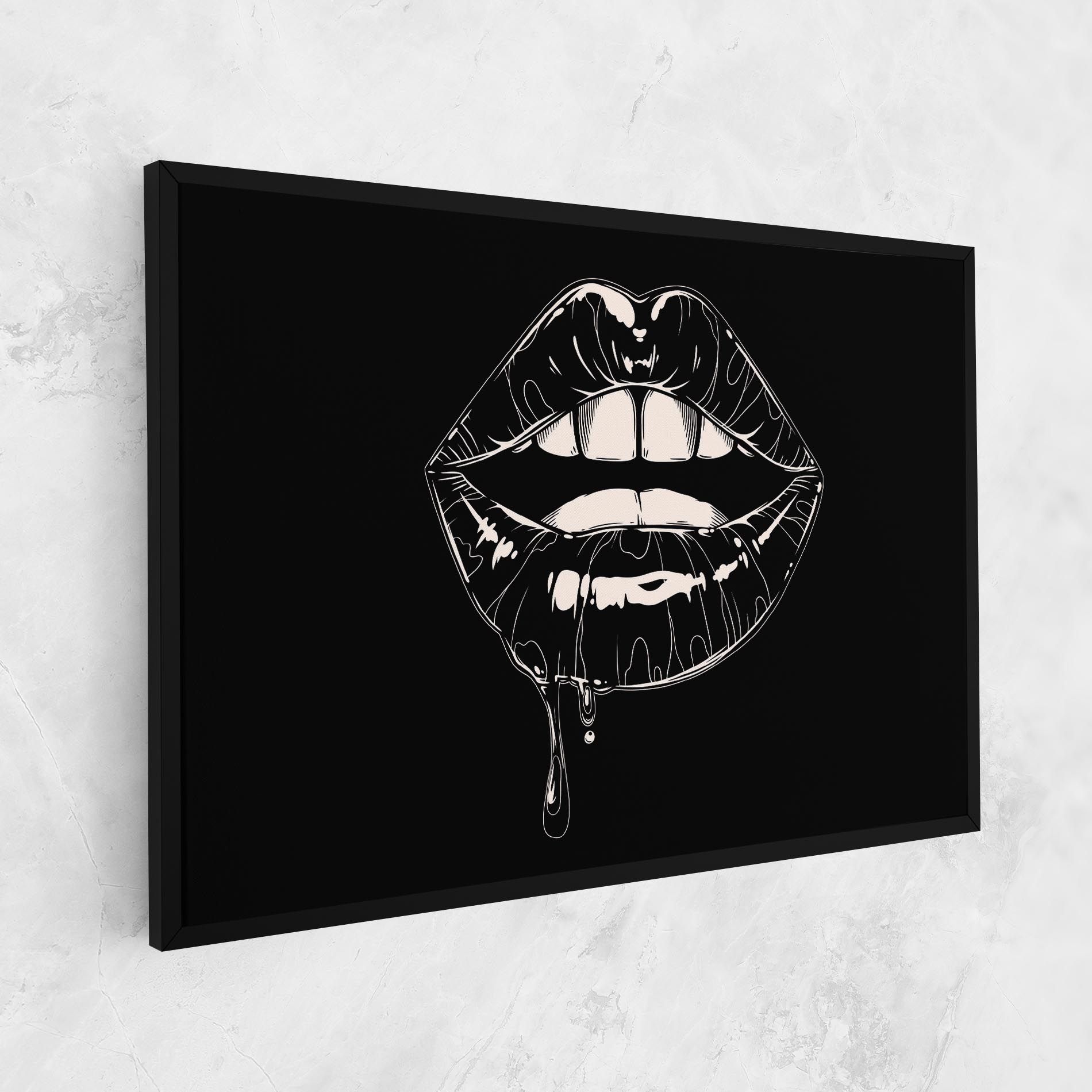 Open Lips On Black mockup 1