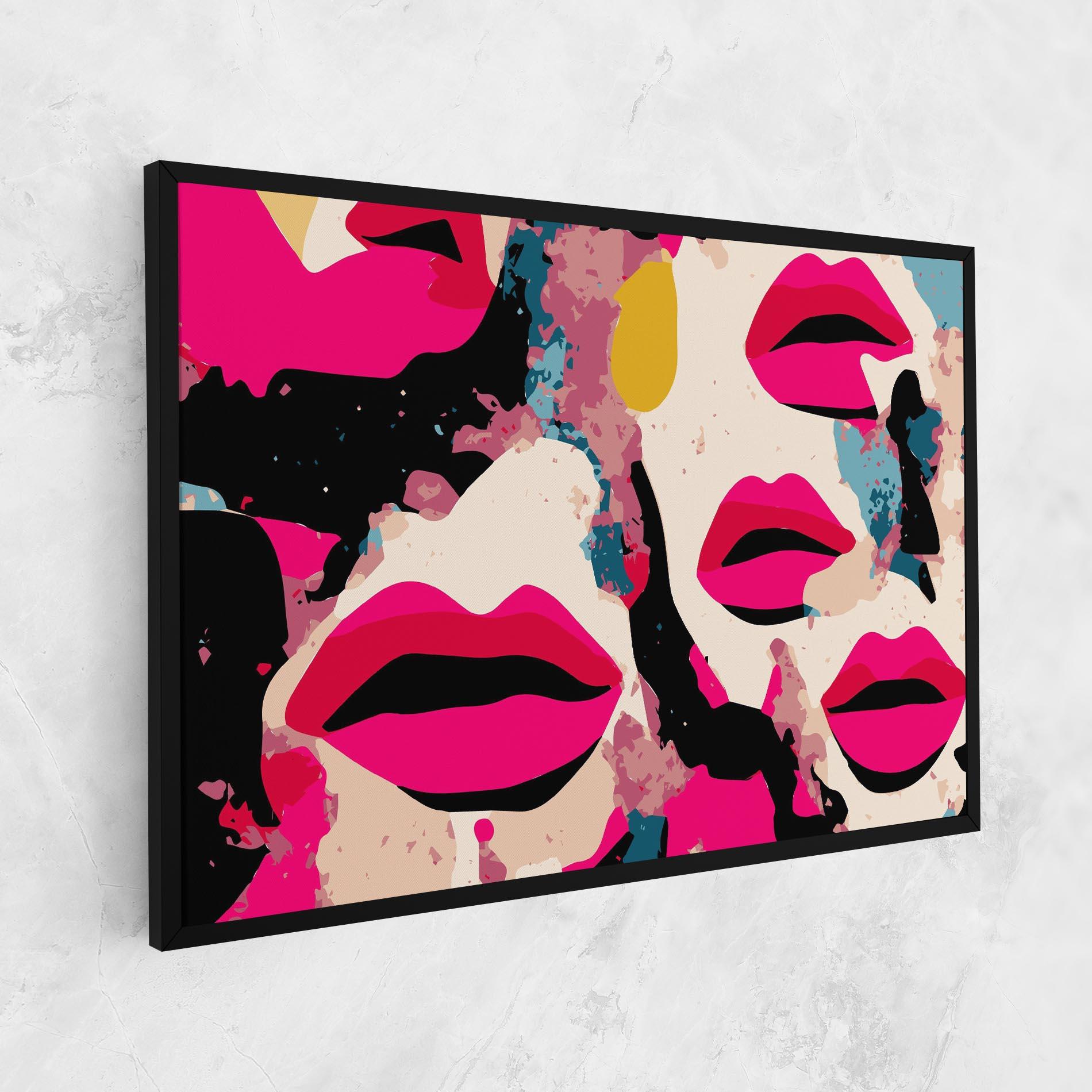 Leinwandbild Pink Lips mockup 1