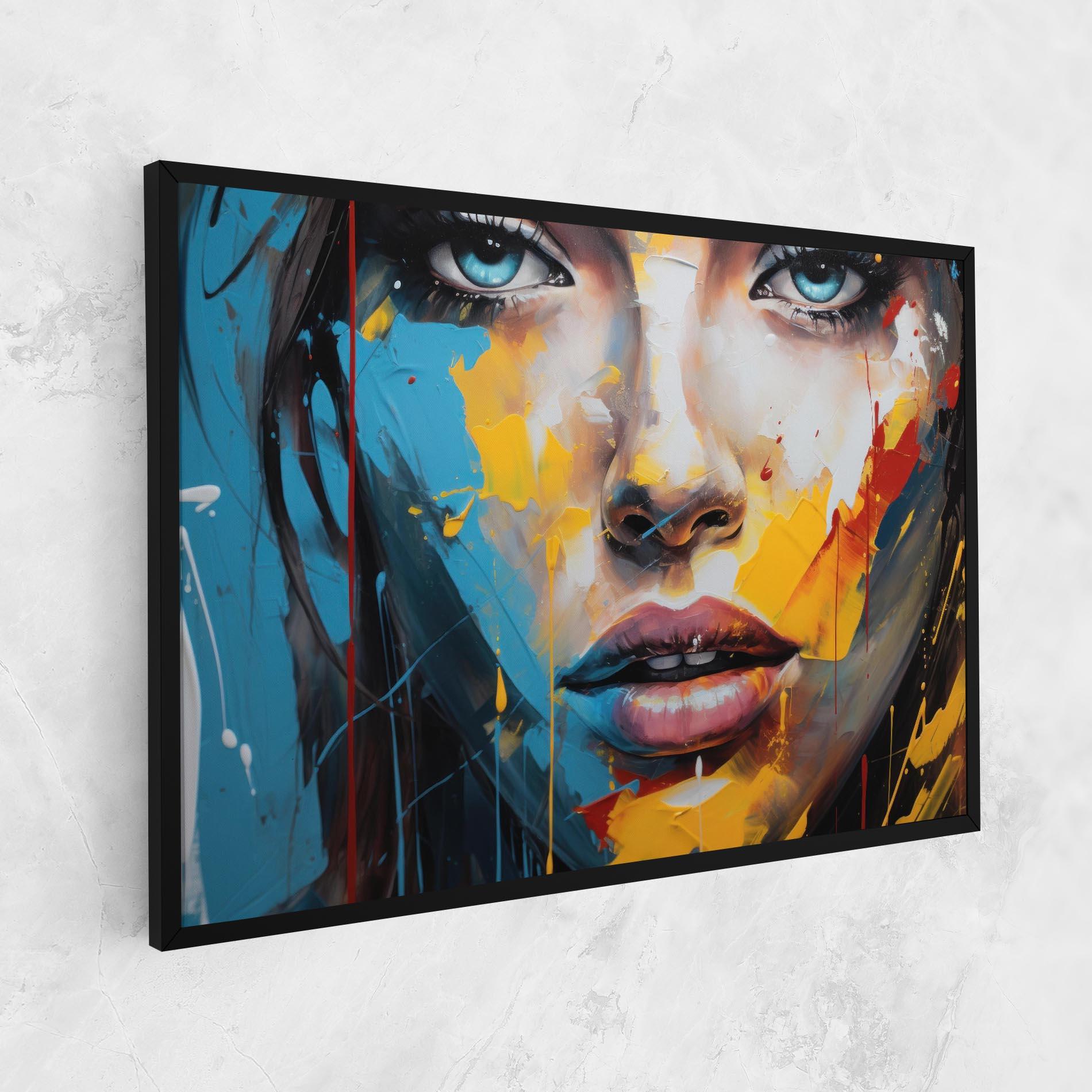 Leinwandbild Woman Abstract Lips mockup 1