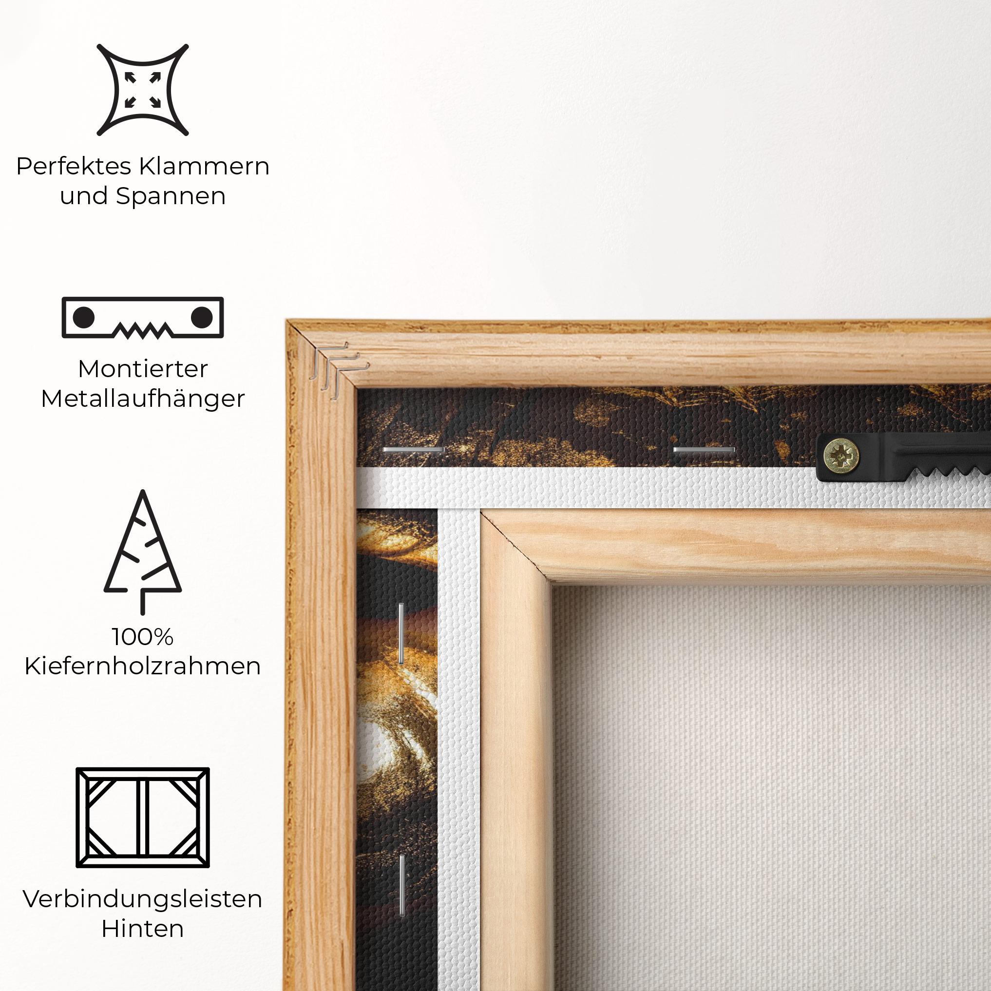 Leinwandbild Big Gold Lips mockup 5