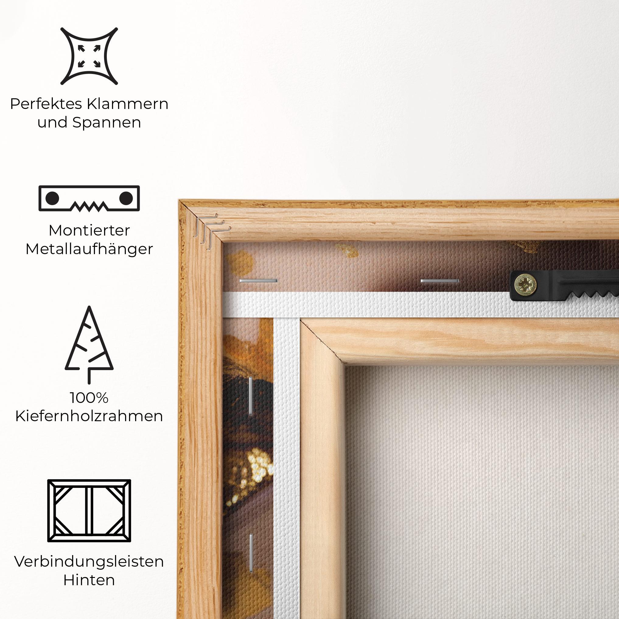 Leinwandbild Close Gold Lips mockup 5