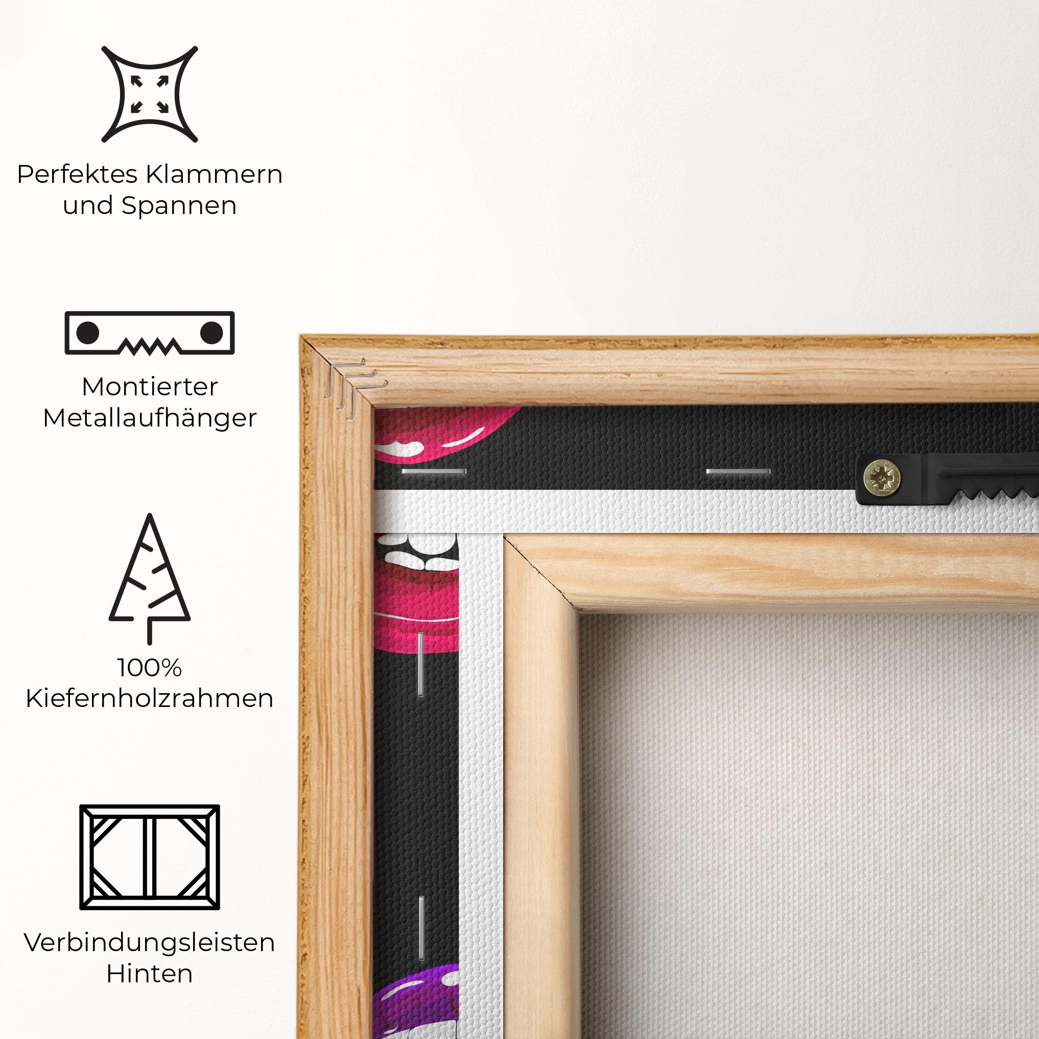 Leinwandbild Mix Color Lips mockup 5