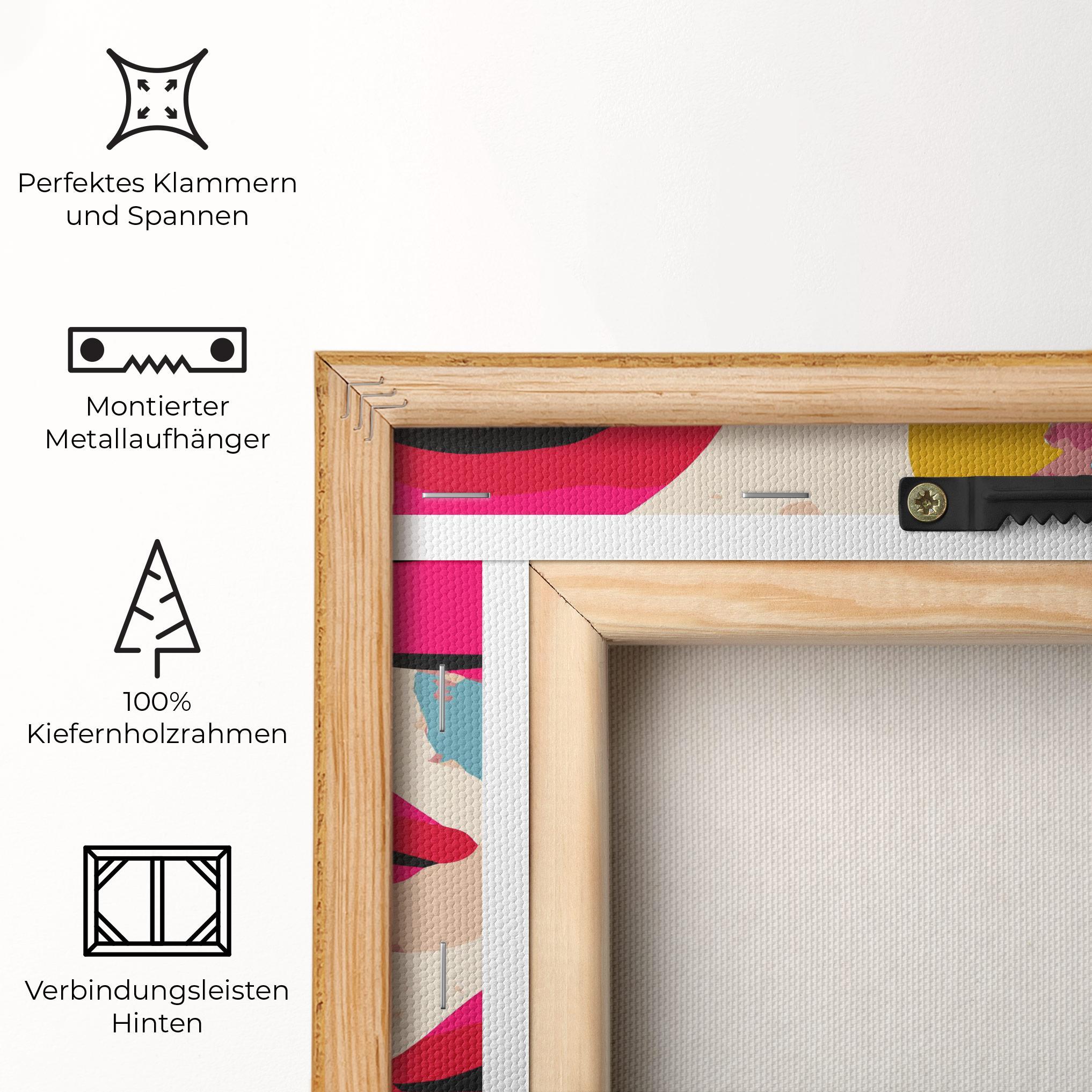 Leinwandbild Pink Lips mockup 5