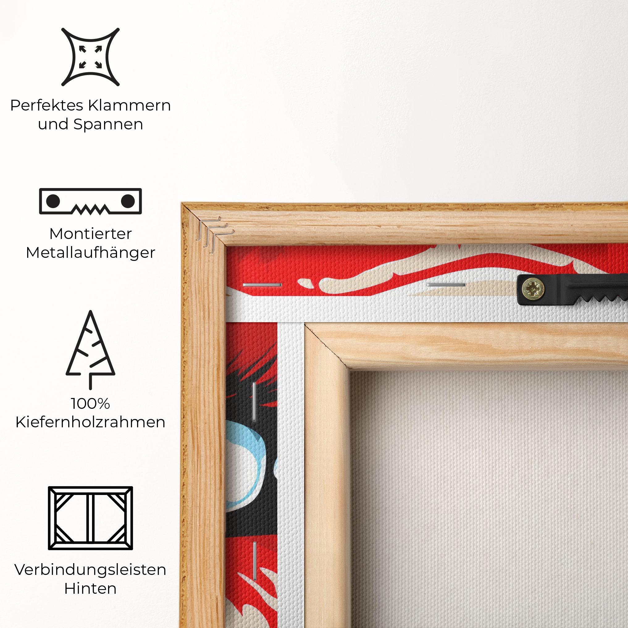 Leinwandbild Pop Lips mockup 5