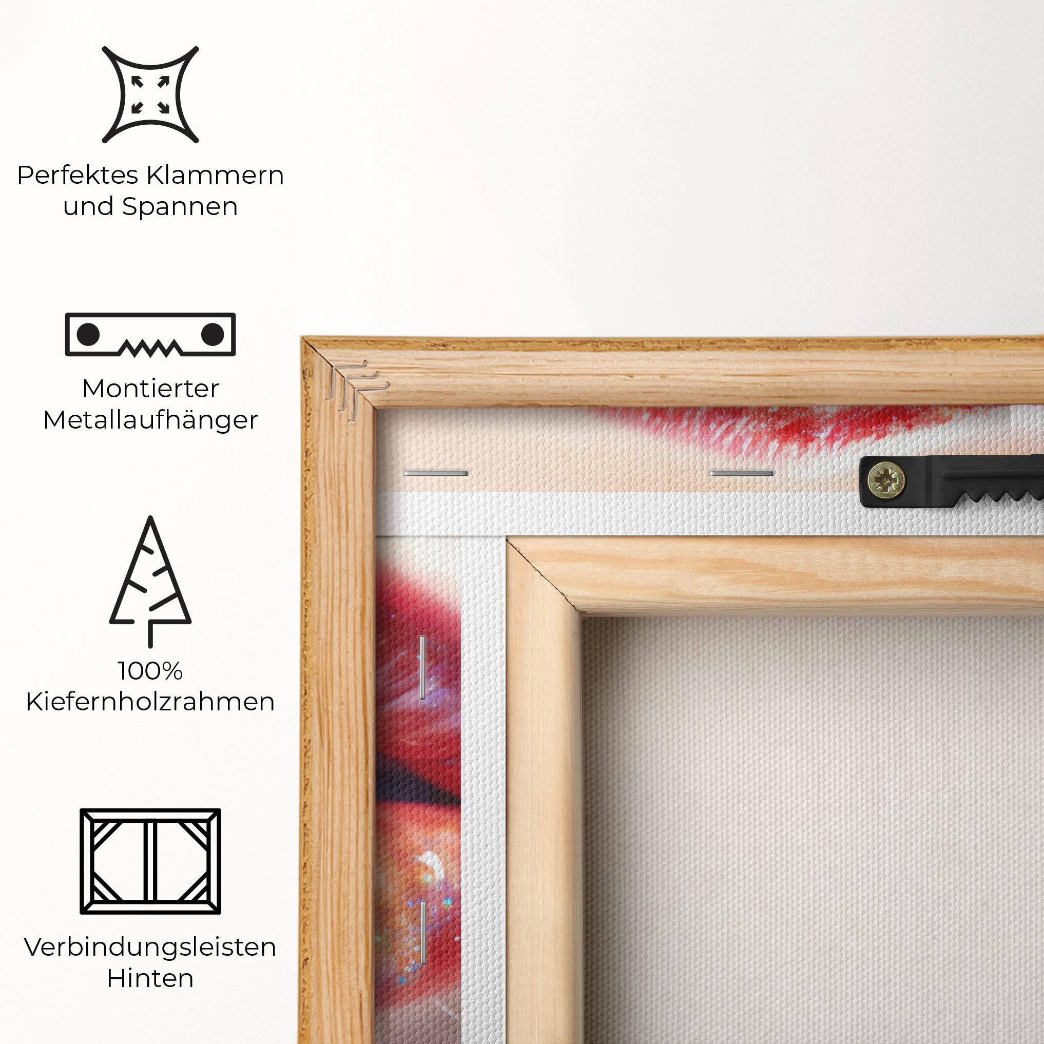 Leinwandbild Red Pretty Lips mockup 5