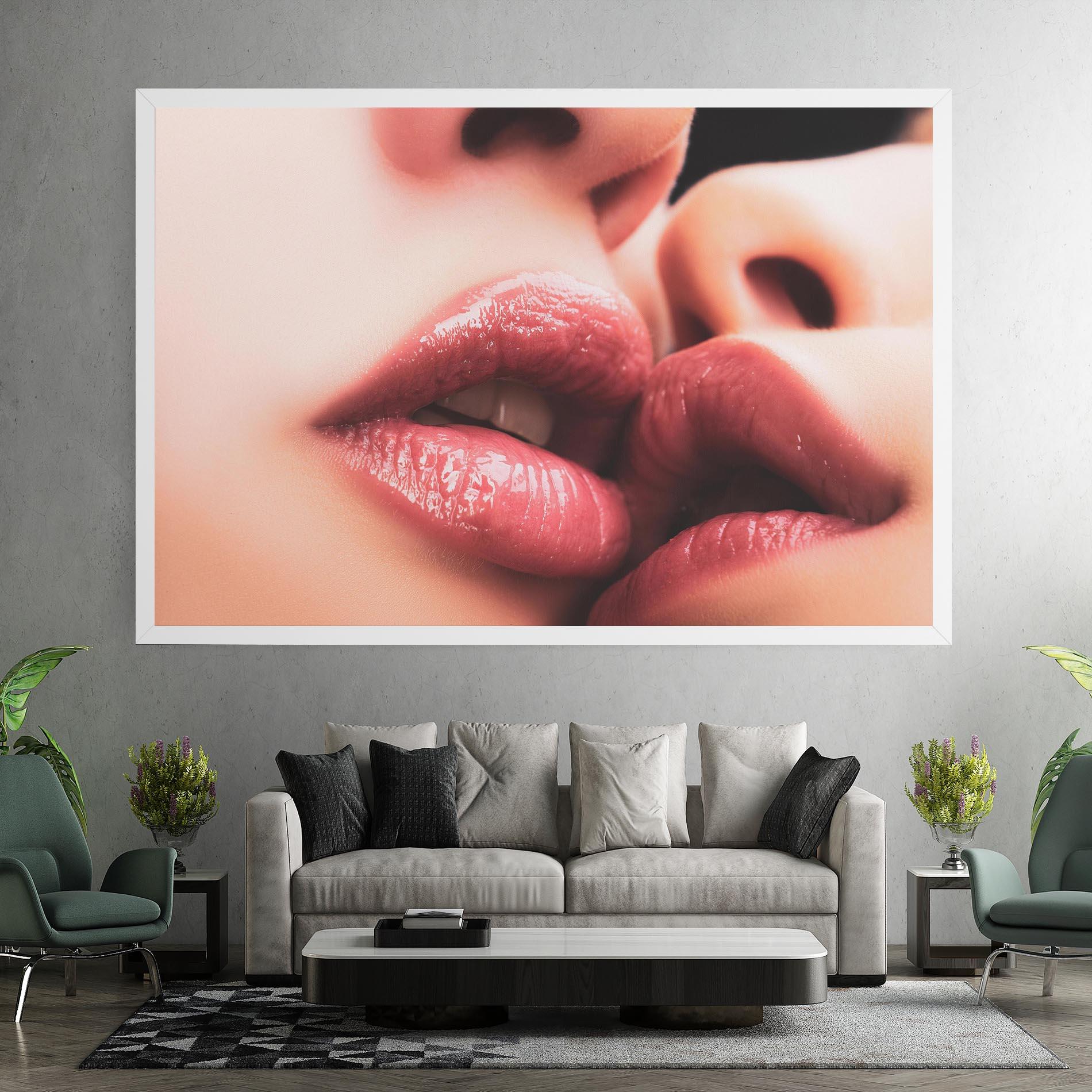 Leinwandbild Beautiful Lips mockup 7