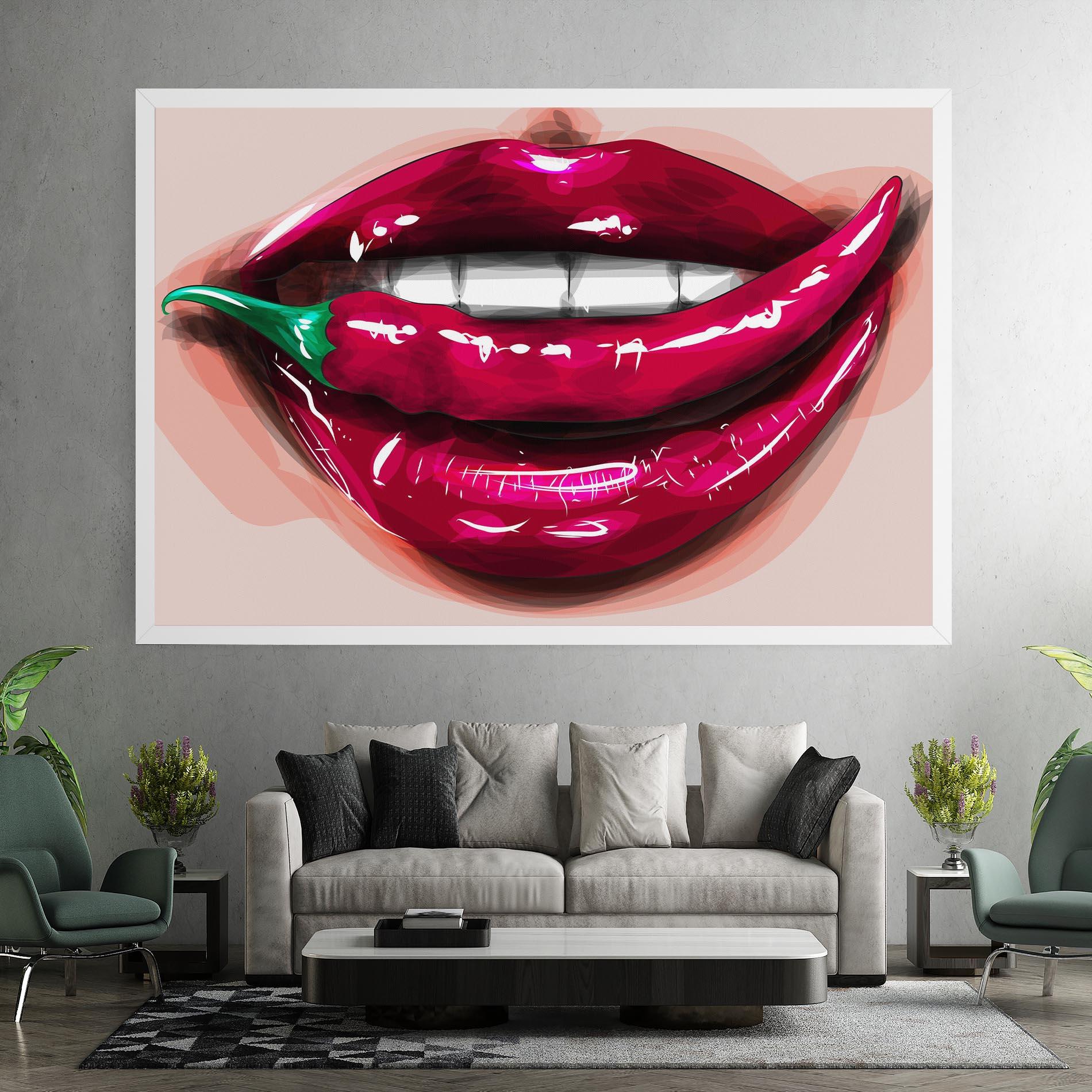Leinwandbild Chilli Lips mockup 7