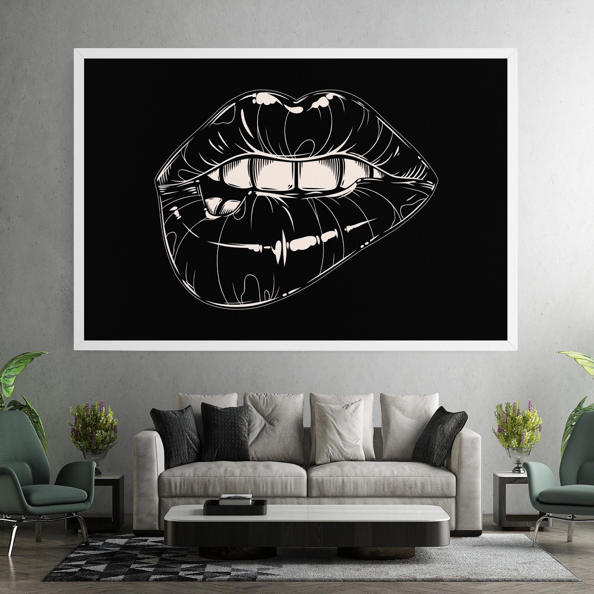 Juicy Lips On Black mockup 7