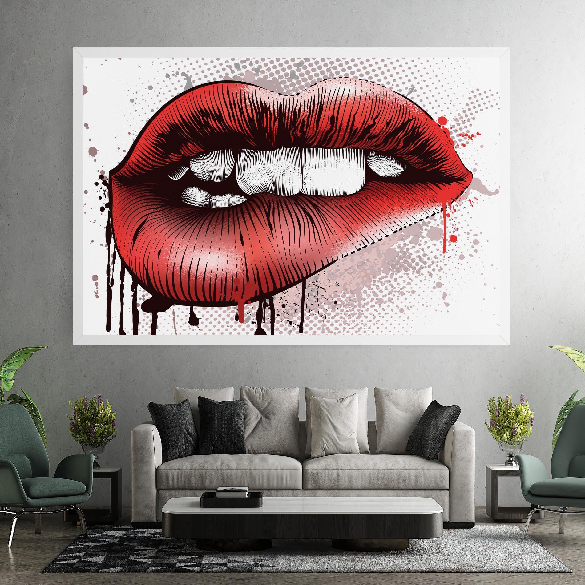 Leinwandbild Lips Pop Artistic mockup 7