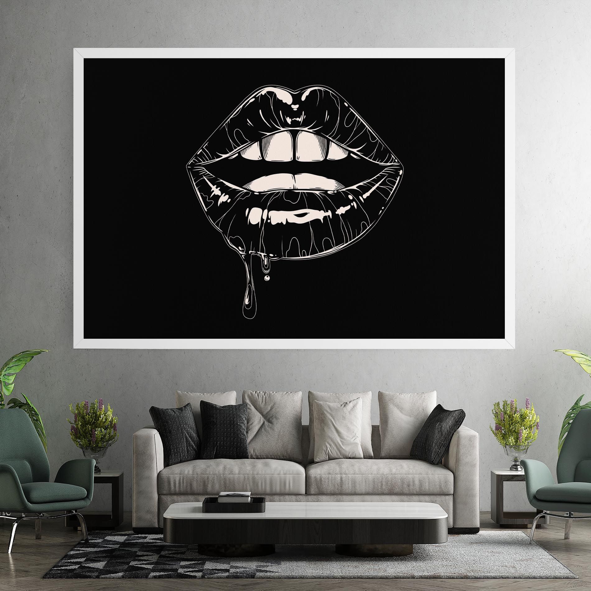 Open Lips On Black mockup 7