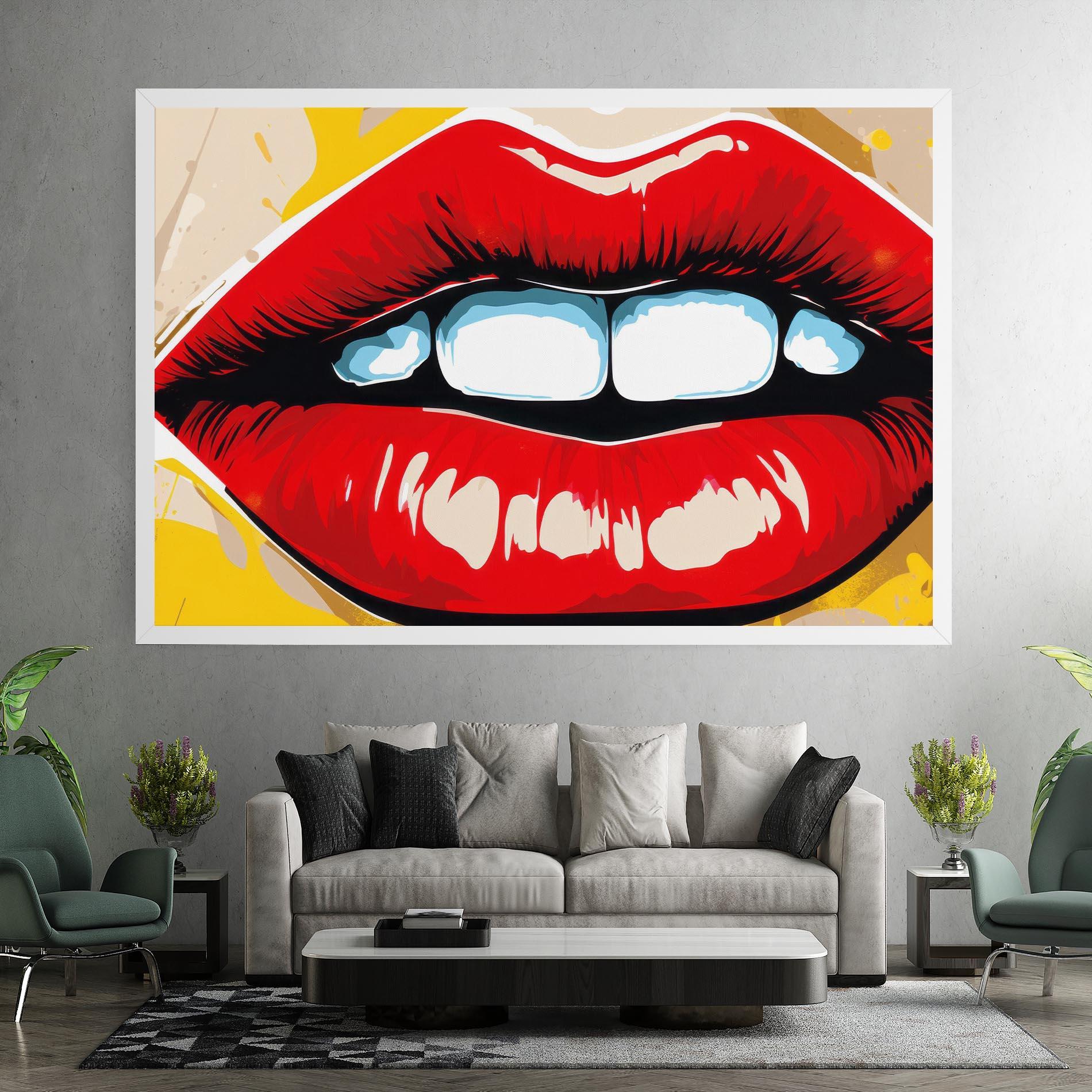 Leinwandbild Pop Lips mockup 7