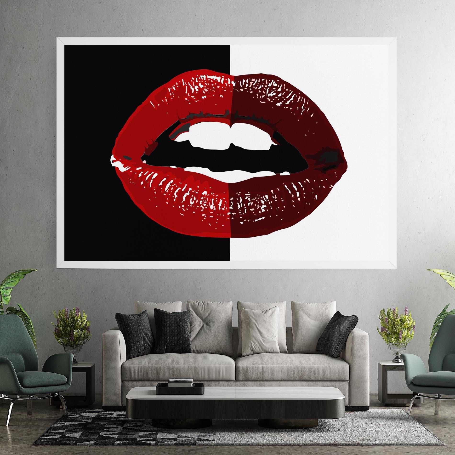 Leinwandbild Red Shade Lips mockup 7