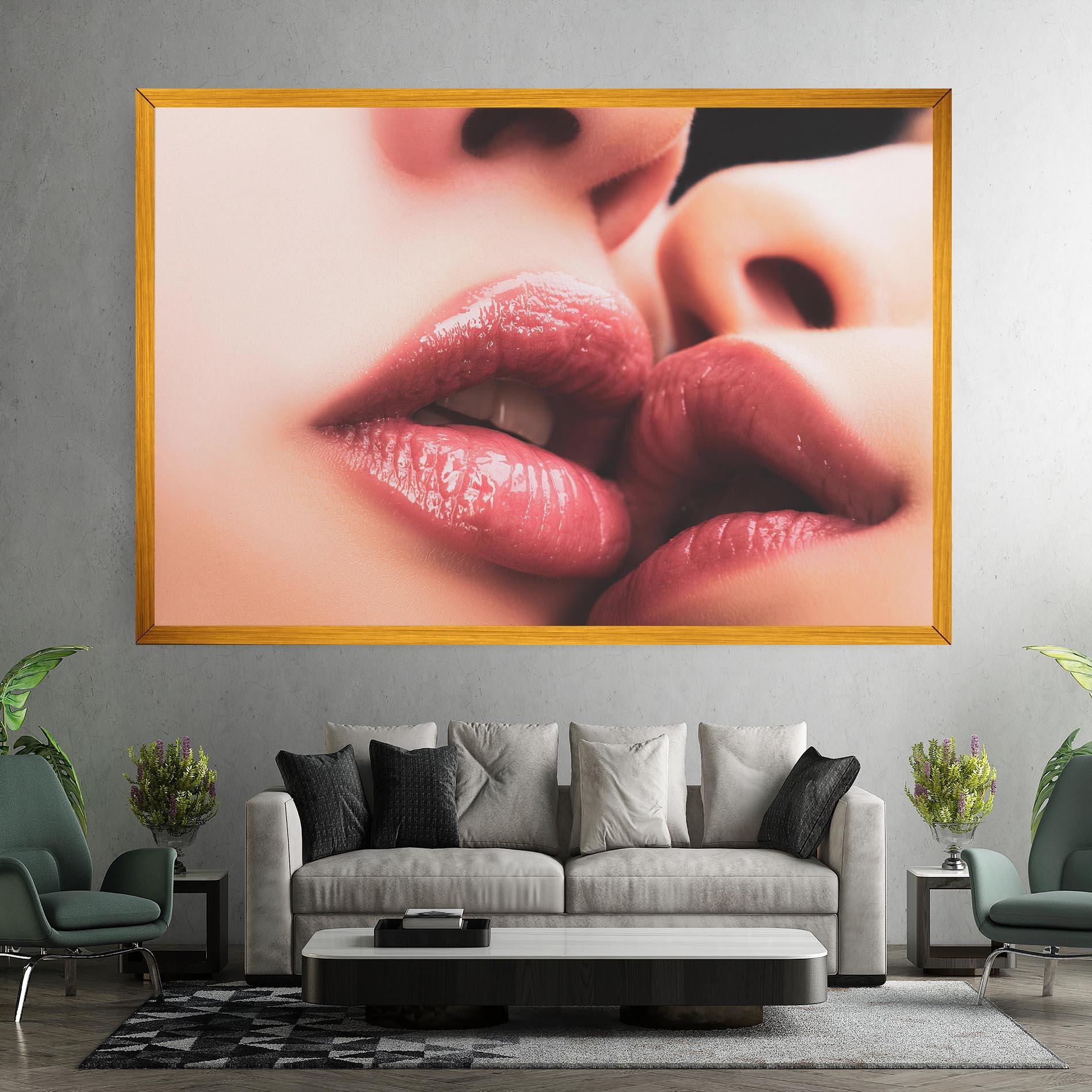Leinwandbild Beautiful Lips mockup 7
