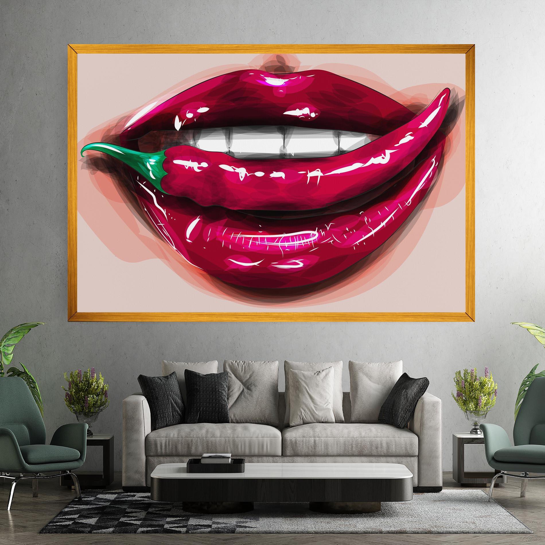 Leinwandbild Chilli Lips mockup 7