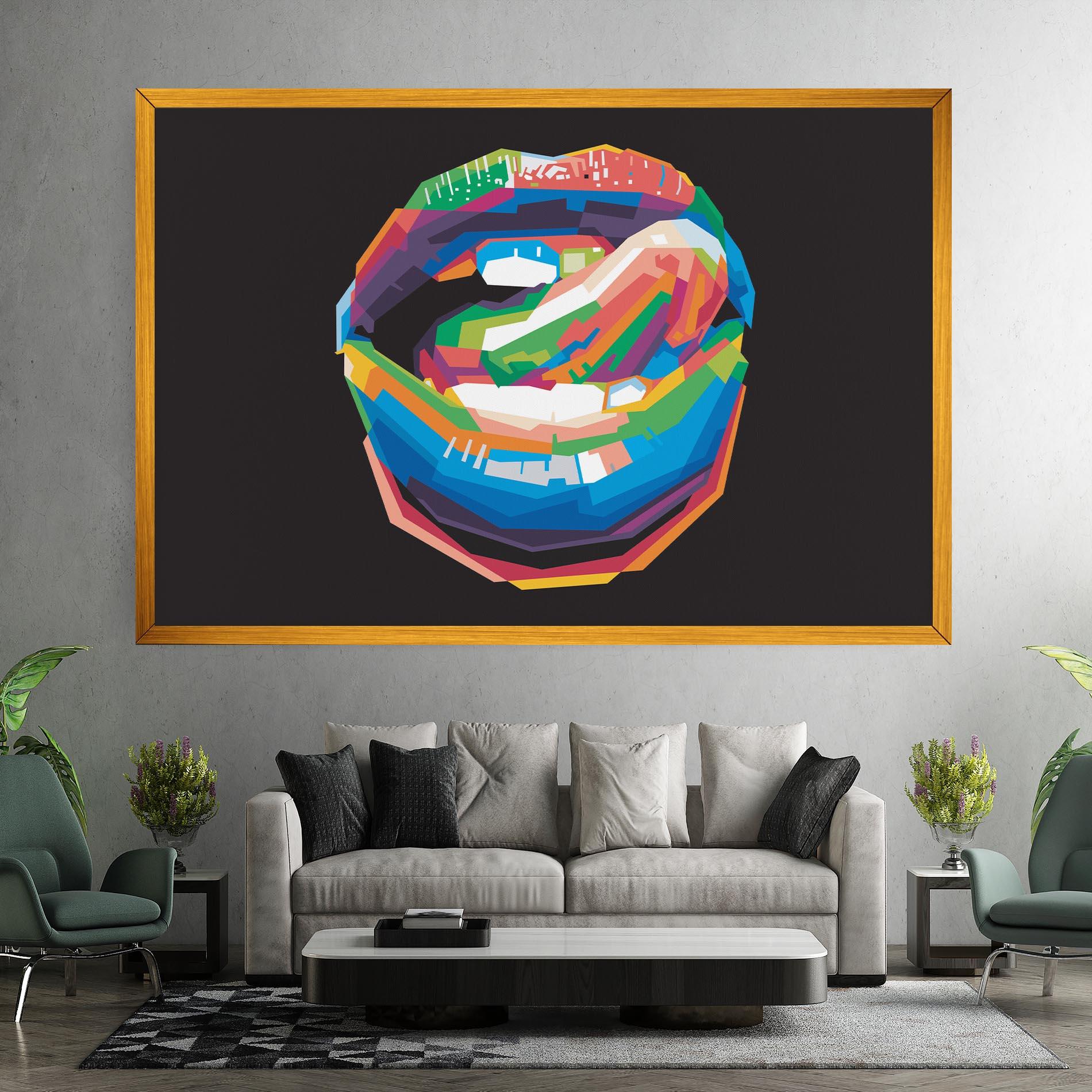 Leinwandbild Lips Toungue mockup 7