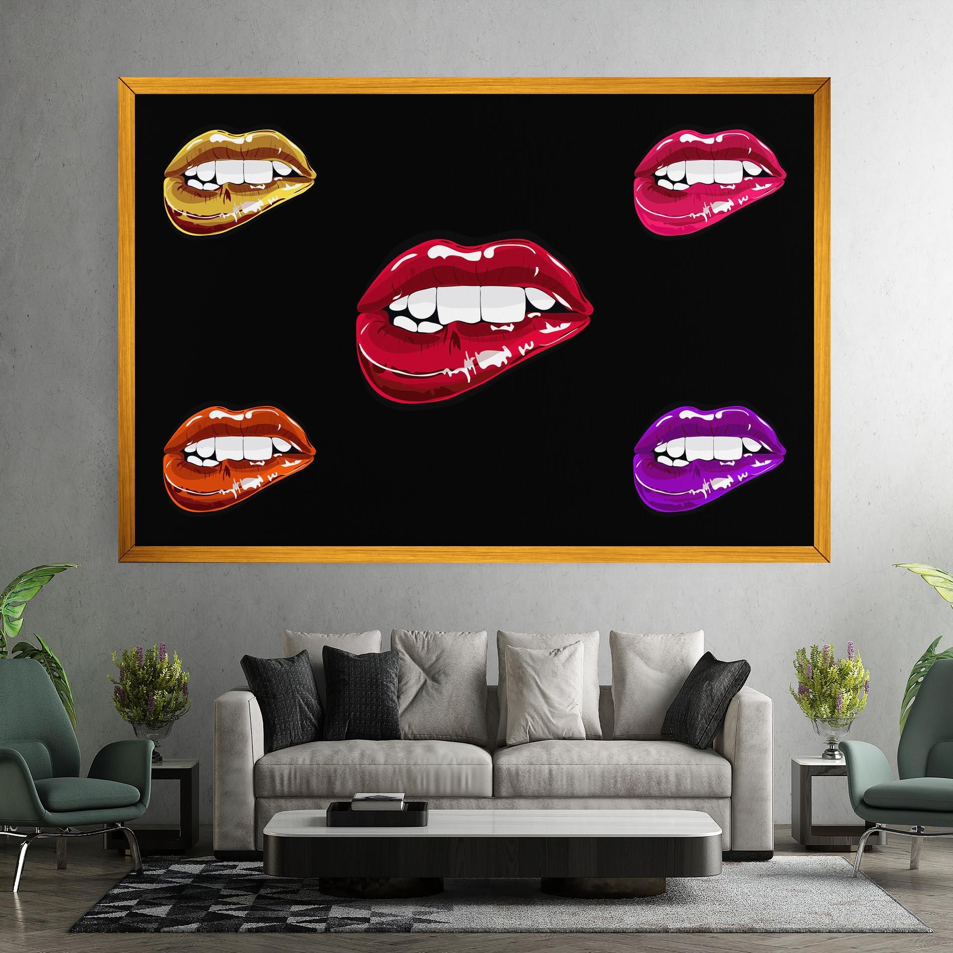 Leinwandbild Mix Color Lips mockup 7