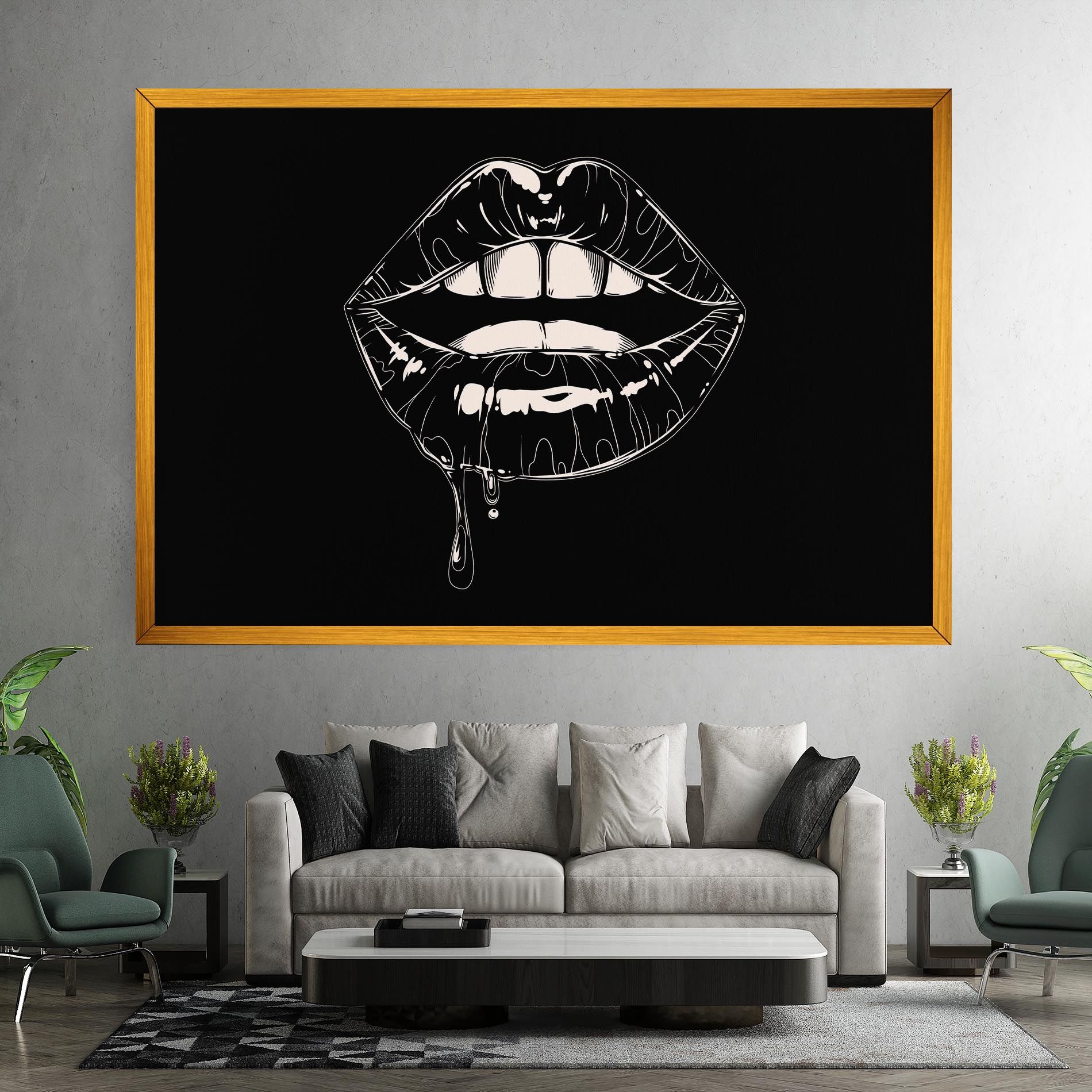 Open Lips On Black mockup 7