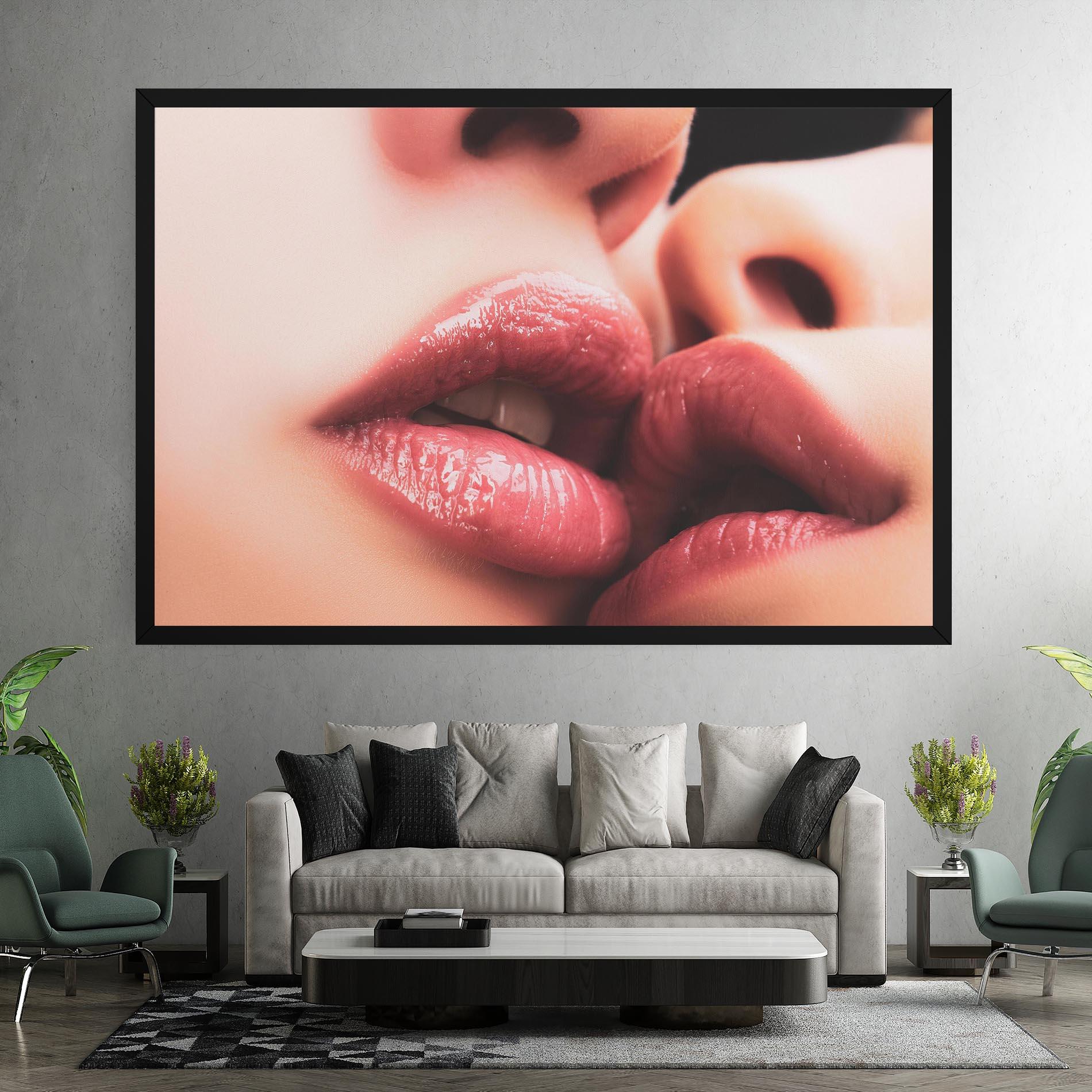 Leinwandbild Beautiful Lips mockup 7