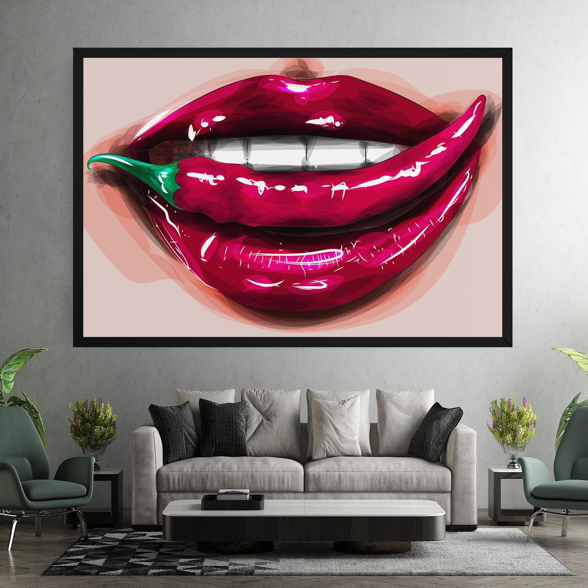 Leinwandbild Chilli Lips mockup 7